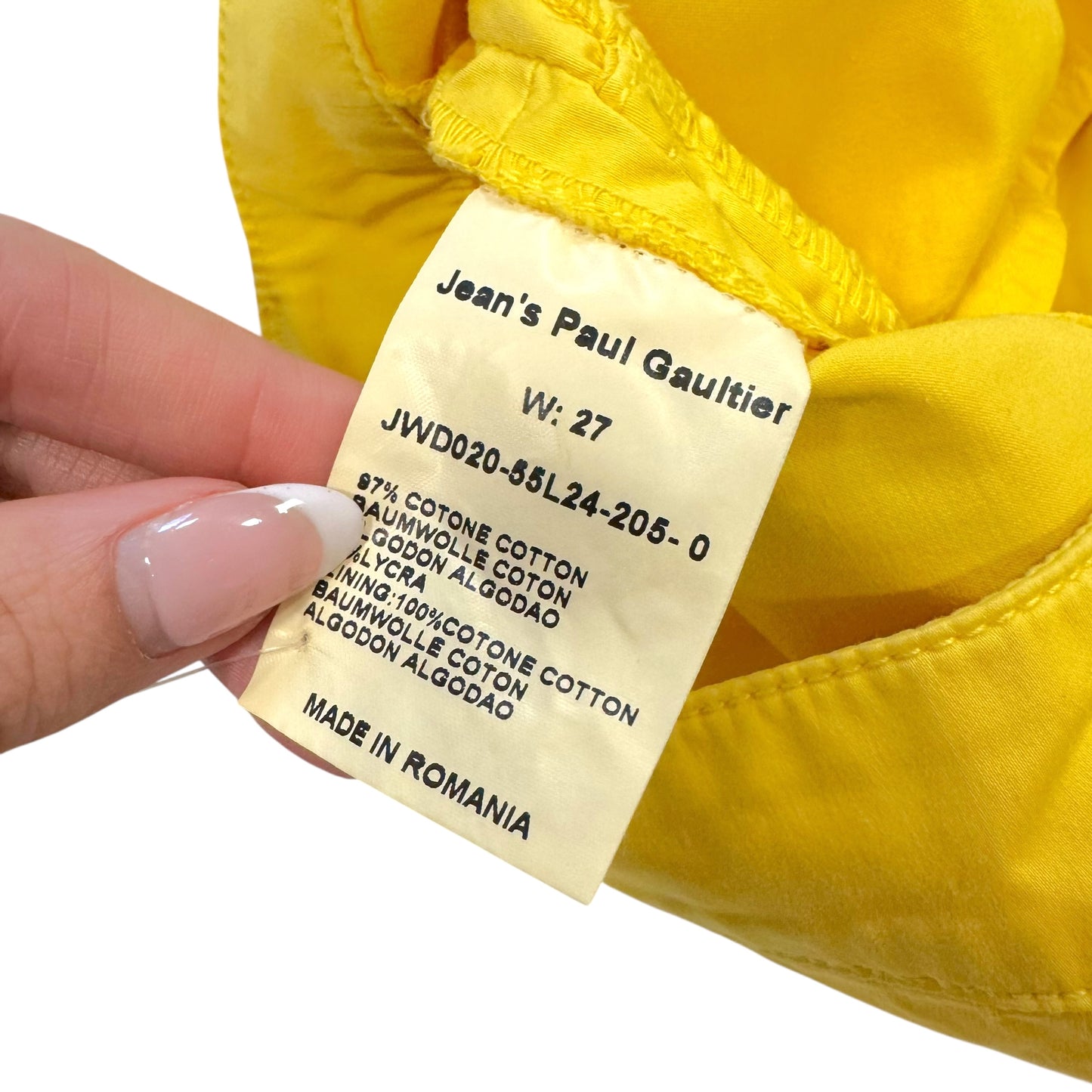 Jean's Paul Gaultier Yellow Lace Up Shorts - Outfit Repeater