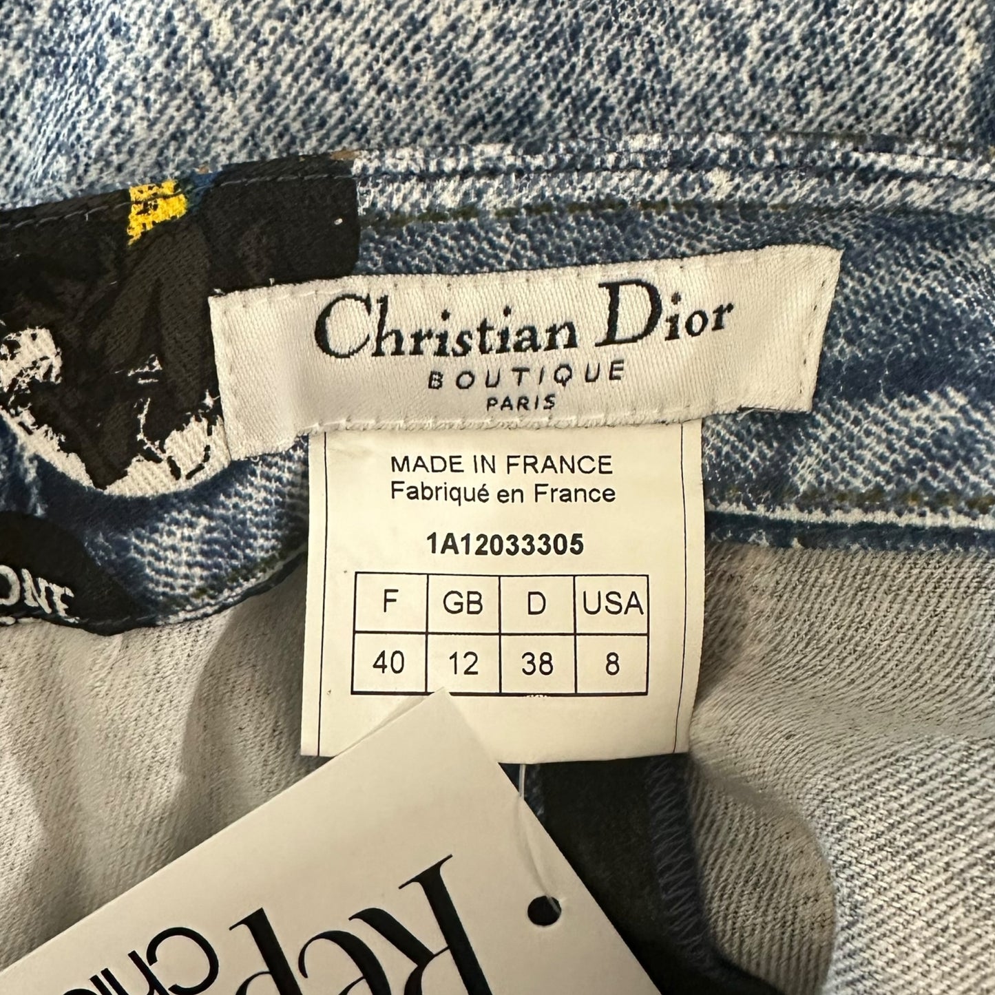 Christian Dior F/W 2001 'Denim' Speedway Midi Skirt