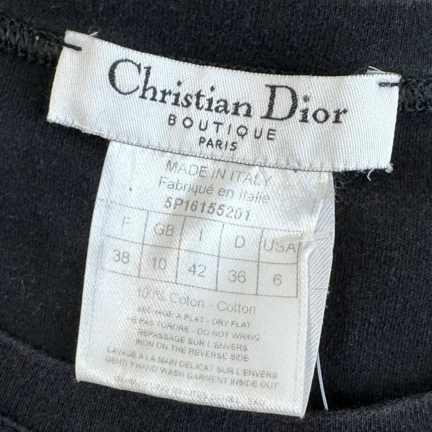 Dior S/S 2005 Black Kiss T-Shirt
