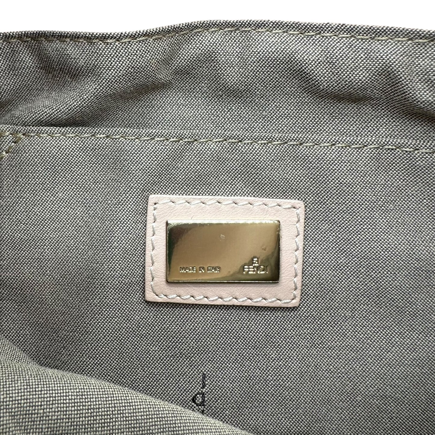 Fendi Pink Leather Trim Leopard Print Ponyhair Chef Bag