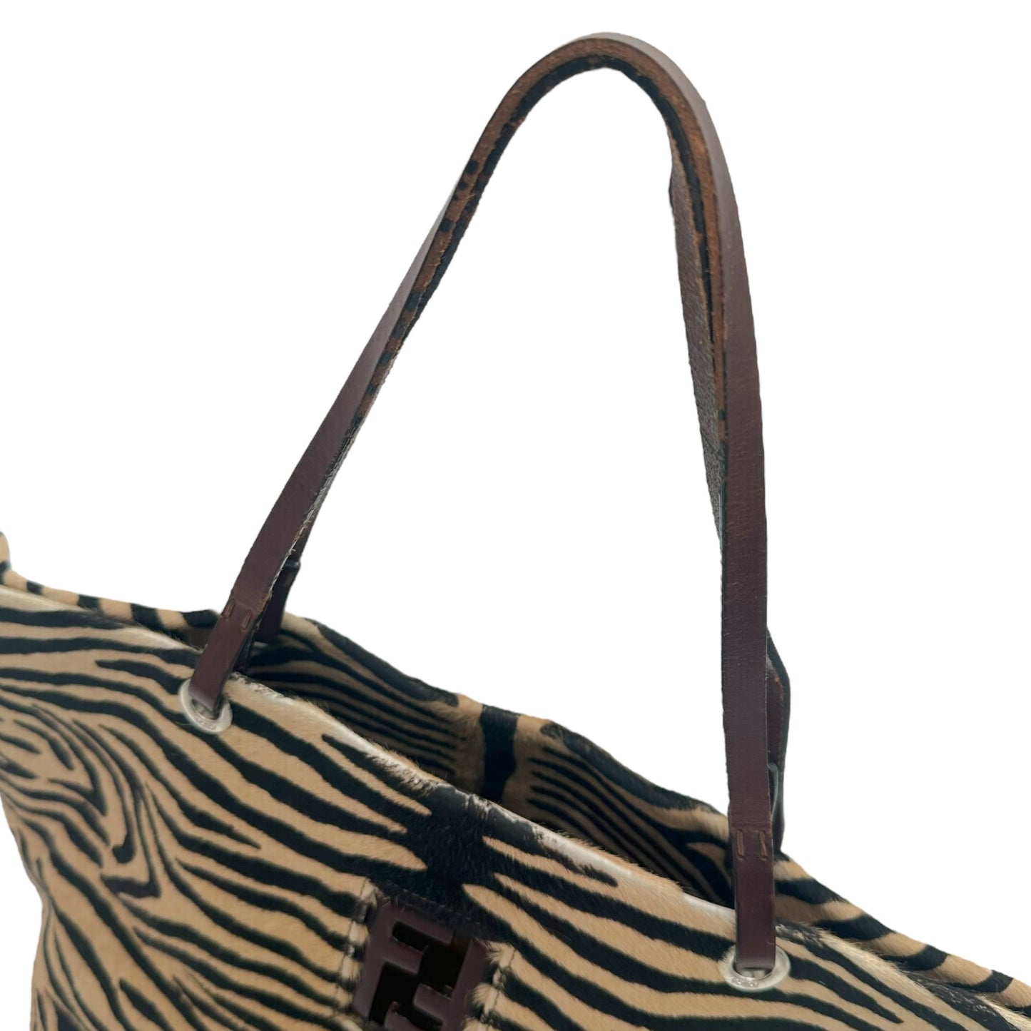 Fendi Zebra Print Ponyhair Tote Bag