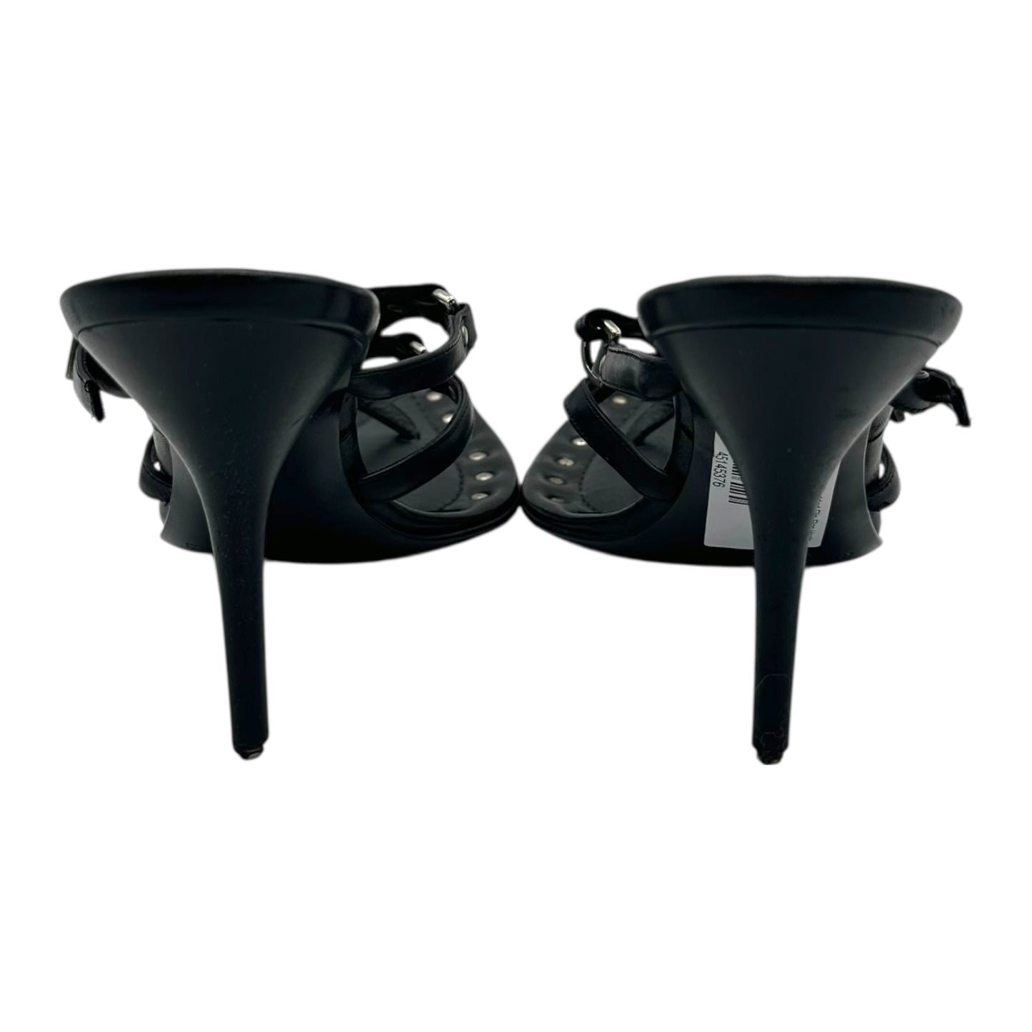 Gianmarco Lorenzi Pointed Toe Studded Flip Flop Heels