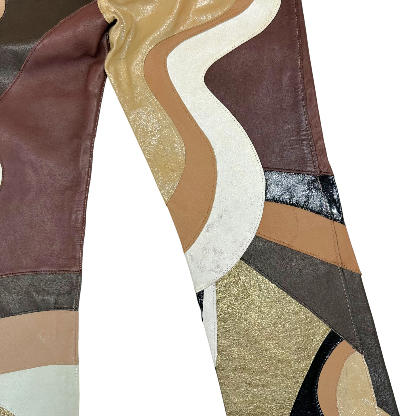 Dolce & Gabbana S/S 2002 Runway Patchwork Leather Pants