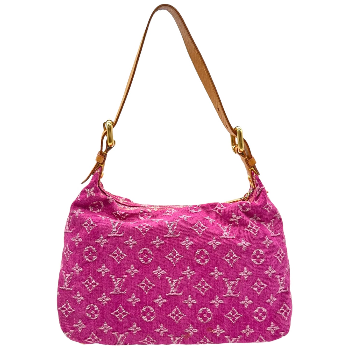 Louis Vuitton Pink Denim Monogram Baggy PM Bag
