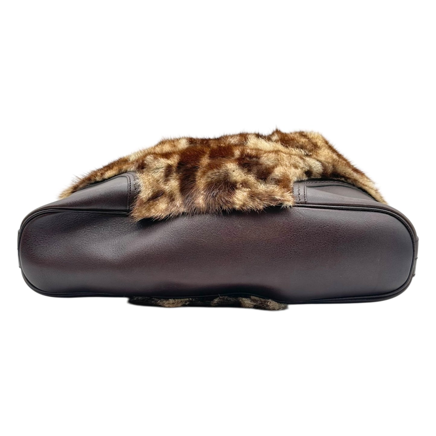 Gucci Leopard Print Fur Large Signoria Hobo Bag