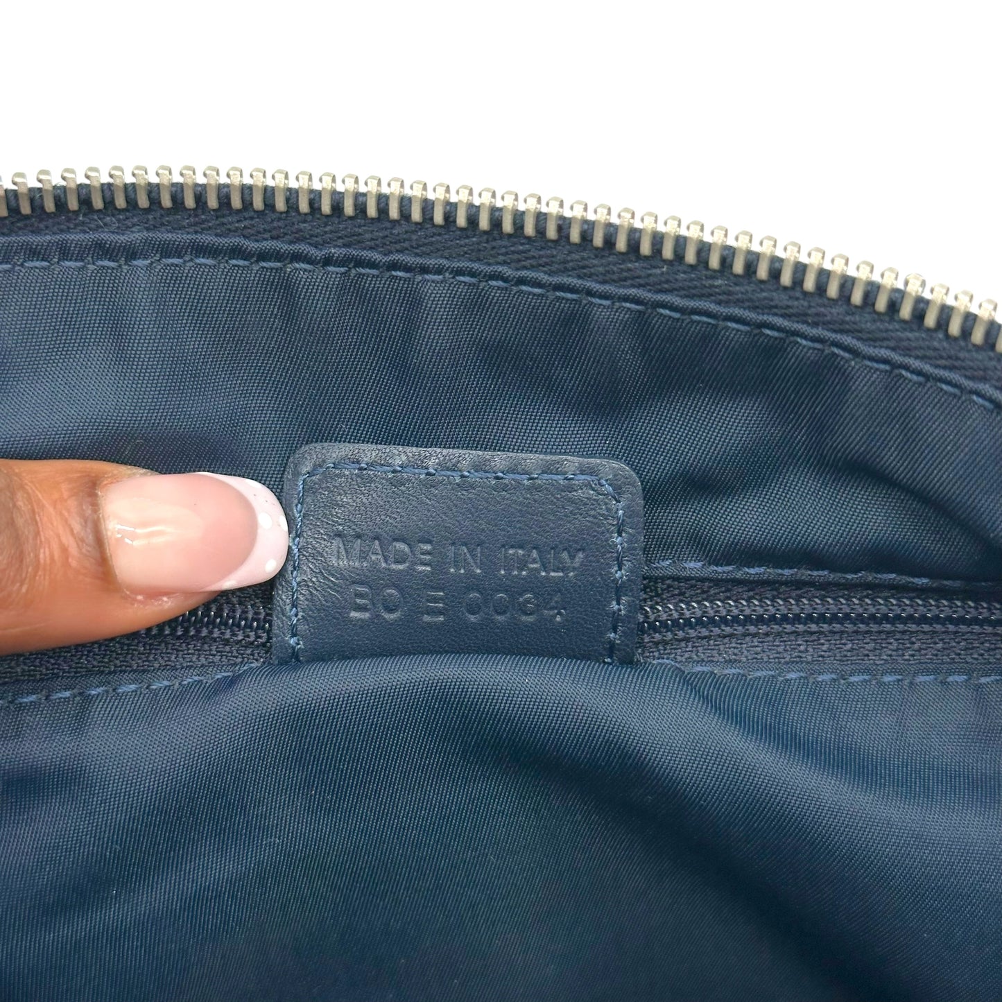 Christian Dior Navy Blue Trotter Monogram Logo Hardware Shoulder Bag