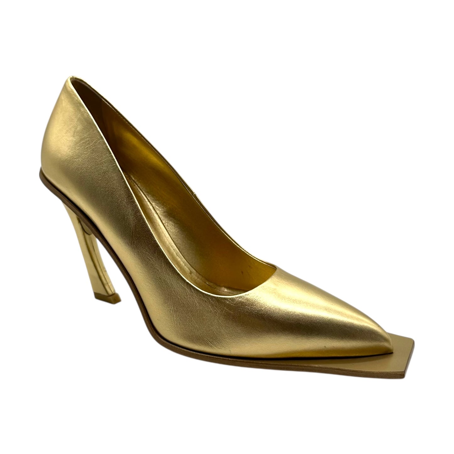 Acne Studios Gold Extended Sole Heels