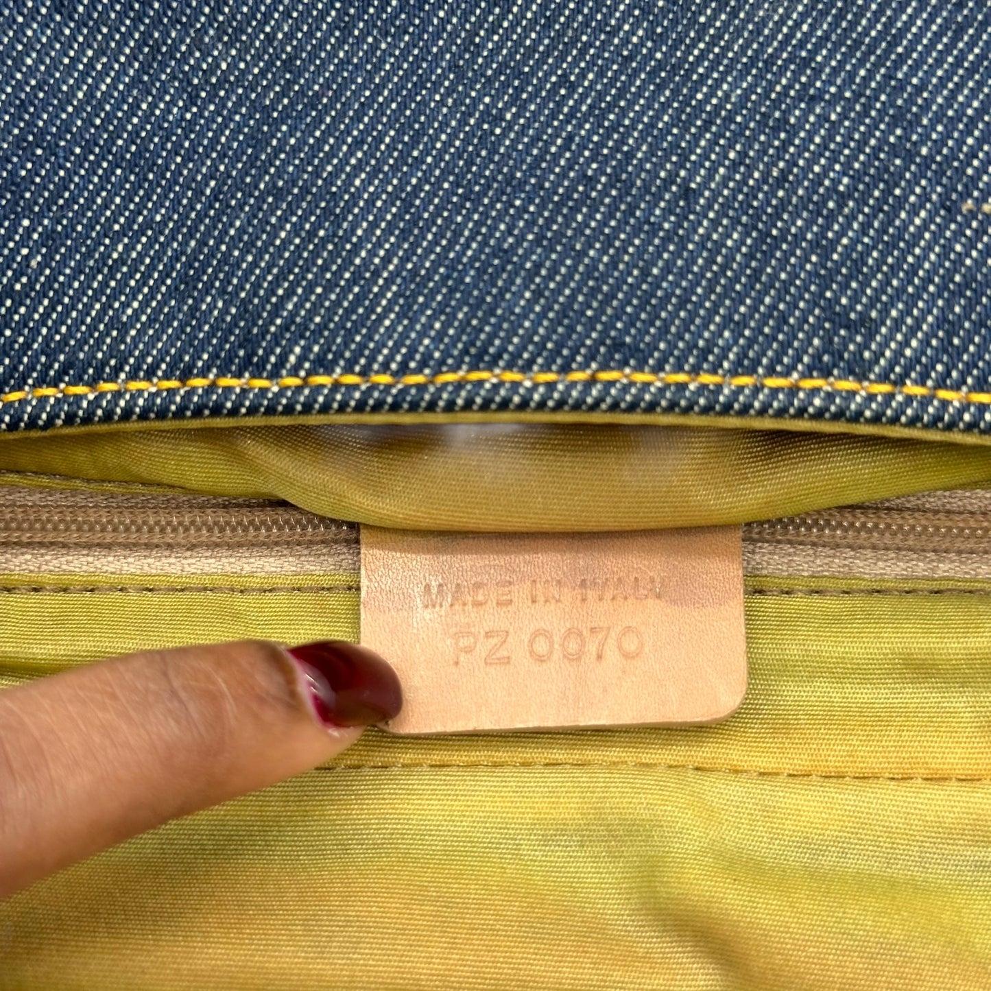 Christian Dior Blue Denim Maris Pearl Shoulder Bag