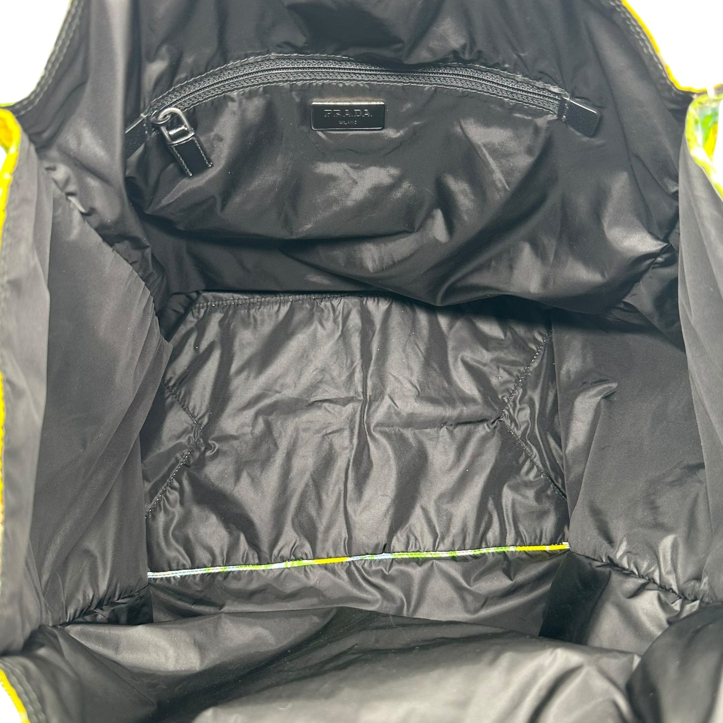 Prada Floral Print Nylon Tote Bag