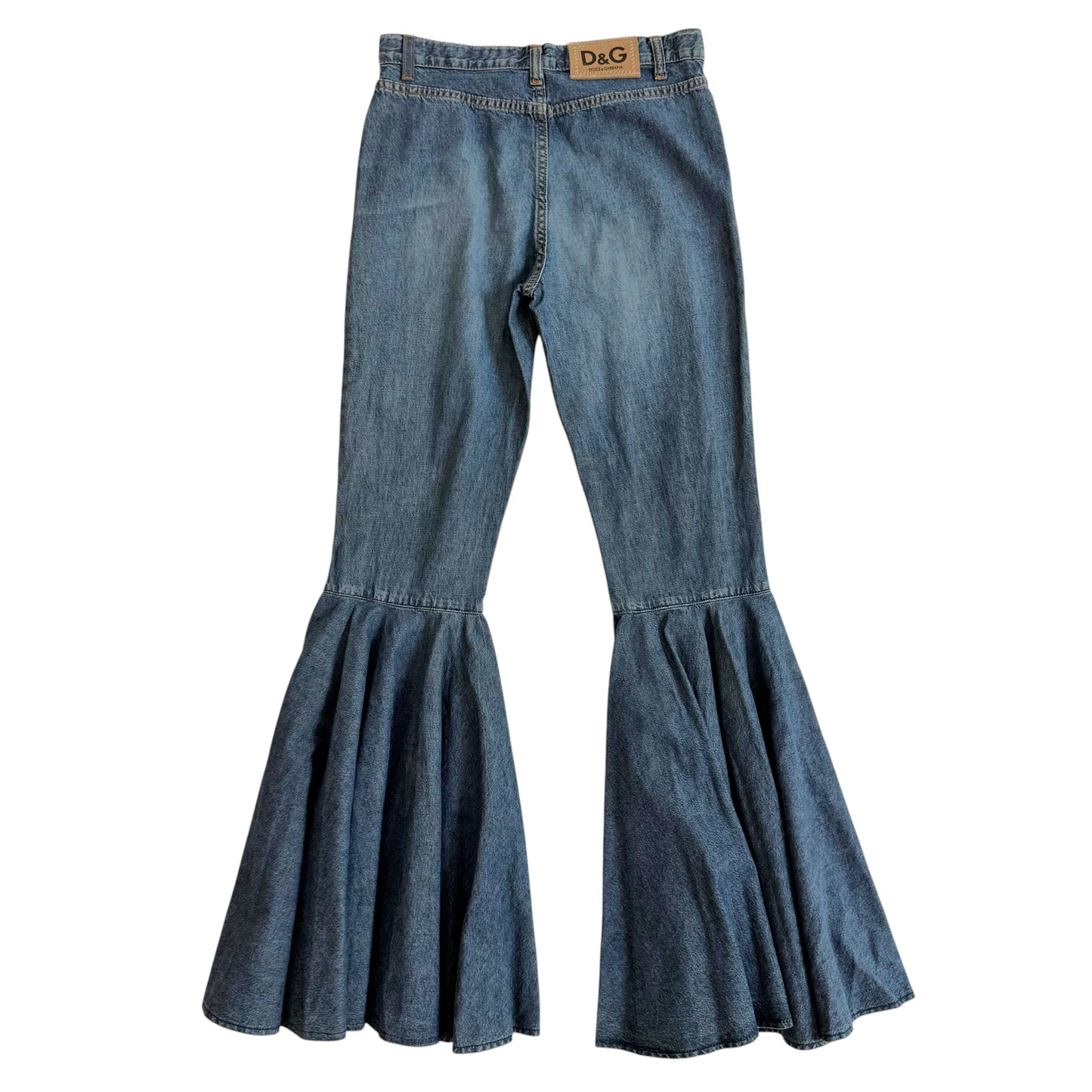 D&G Dolce & Gabbana Blue Denim Ultra Flare Jeans