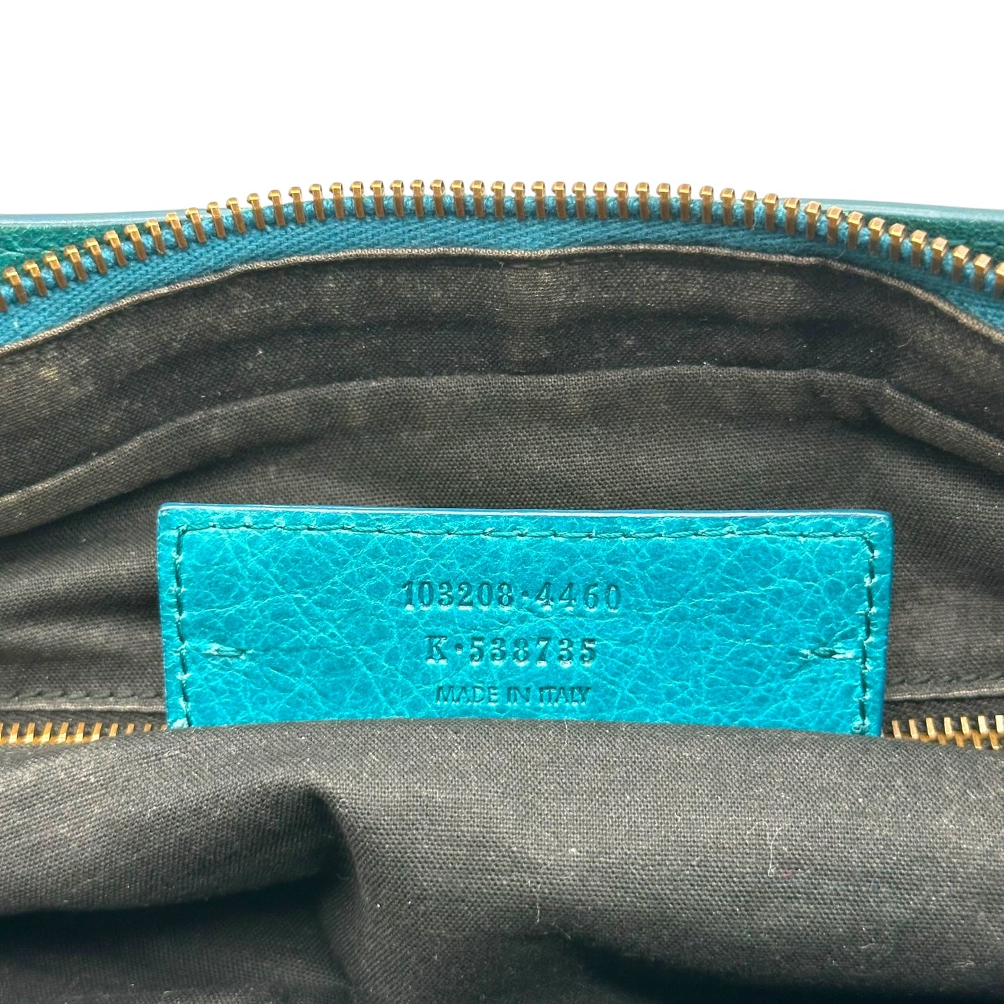 Balenciaga Teal Blue Leather First City Bag