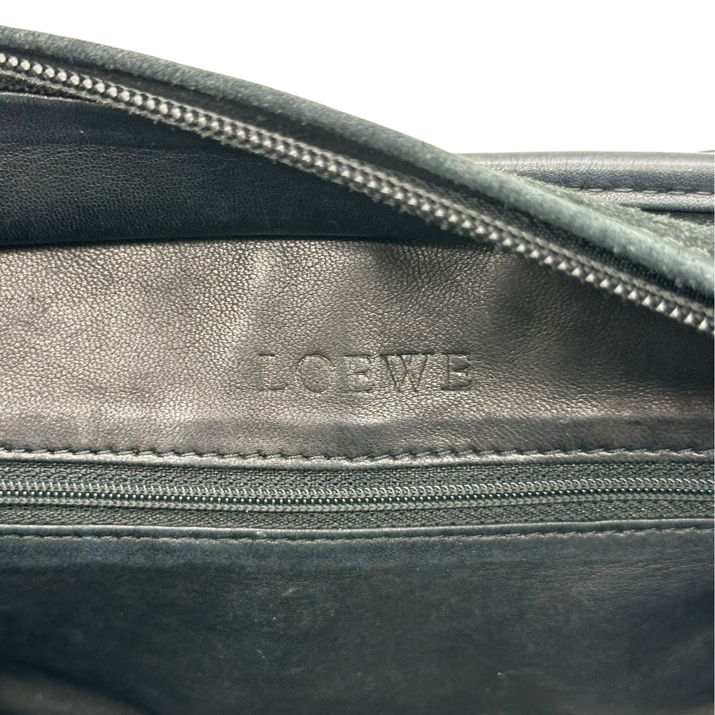 Loewe Black Suede Rhinestone Studded Amazona Bag