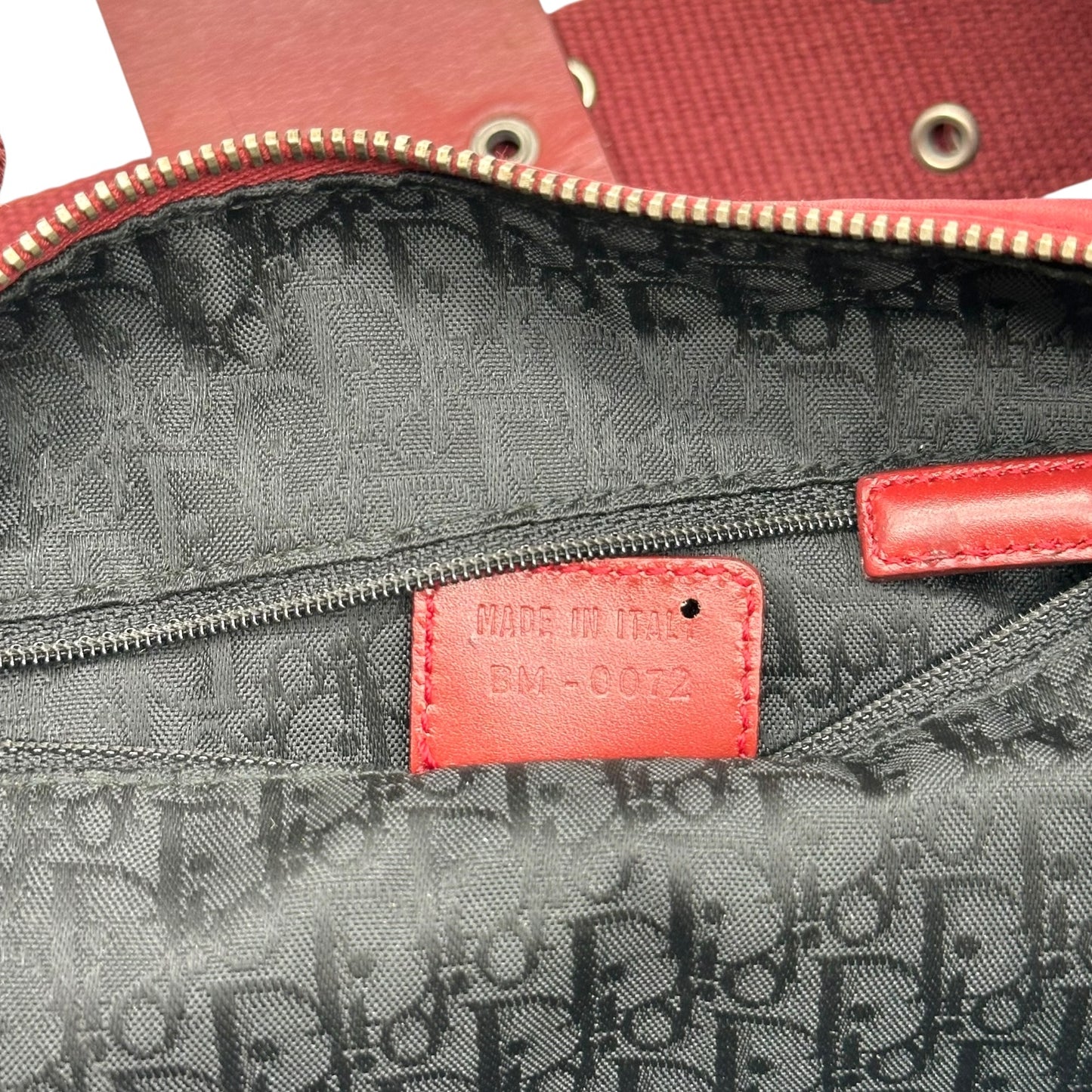 Christian Dior Burgundy Leather Street Chic Satchel Bag