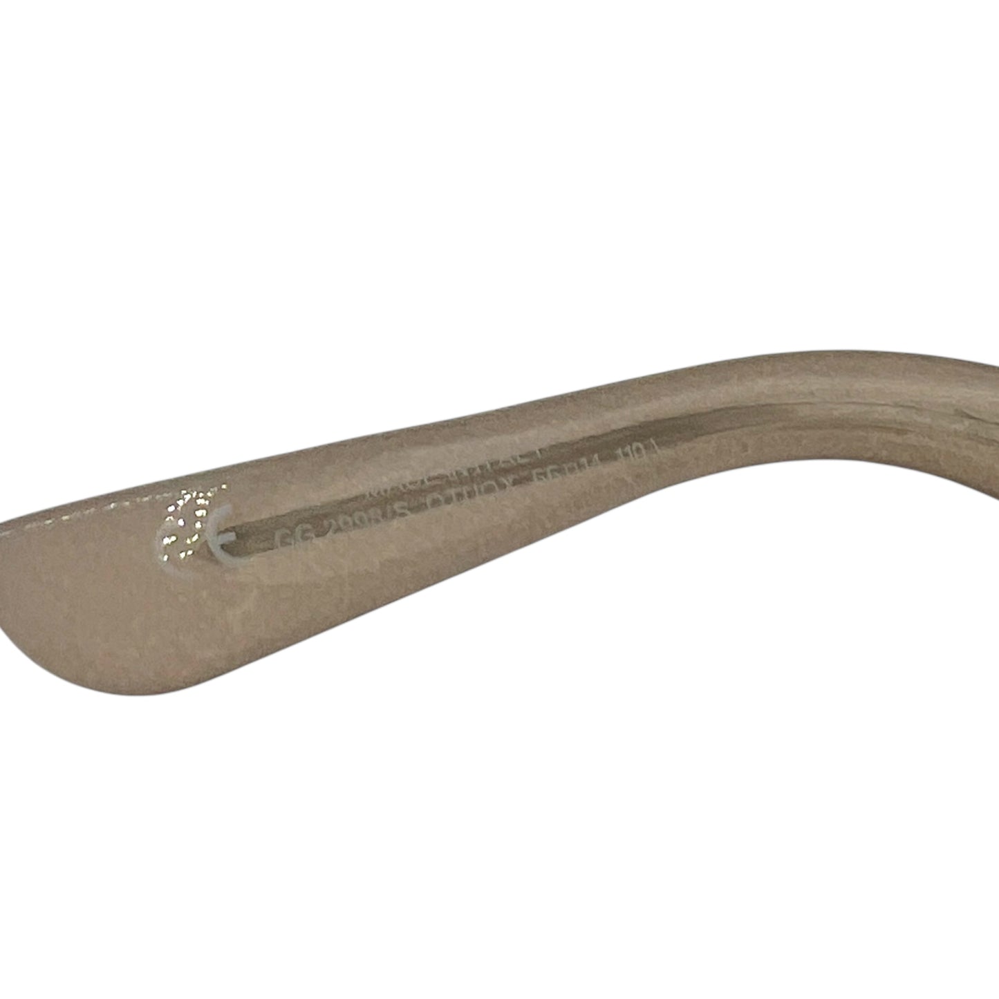 Gucci Taupe & Silver Monogram Arm Rectangle Sunglasses GG2998/S