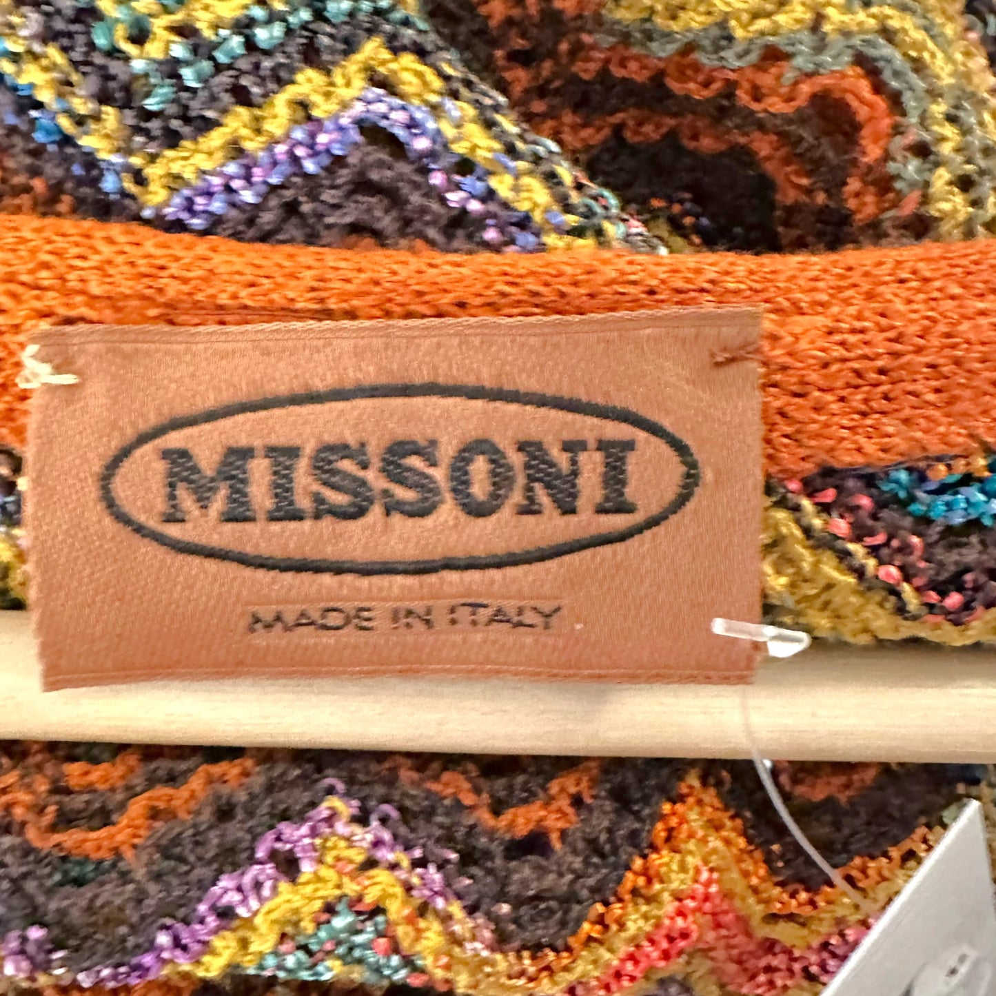 Missoni Burnt Orange Multicolor Knit Cropped Vest Top