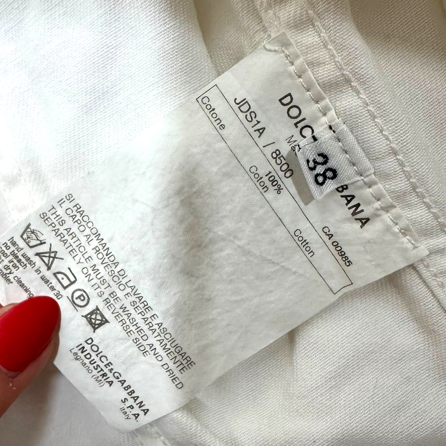 Dolce & Gabbana White Denim 3/4 Sleeve Jacket