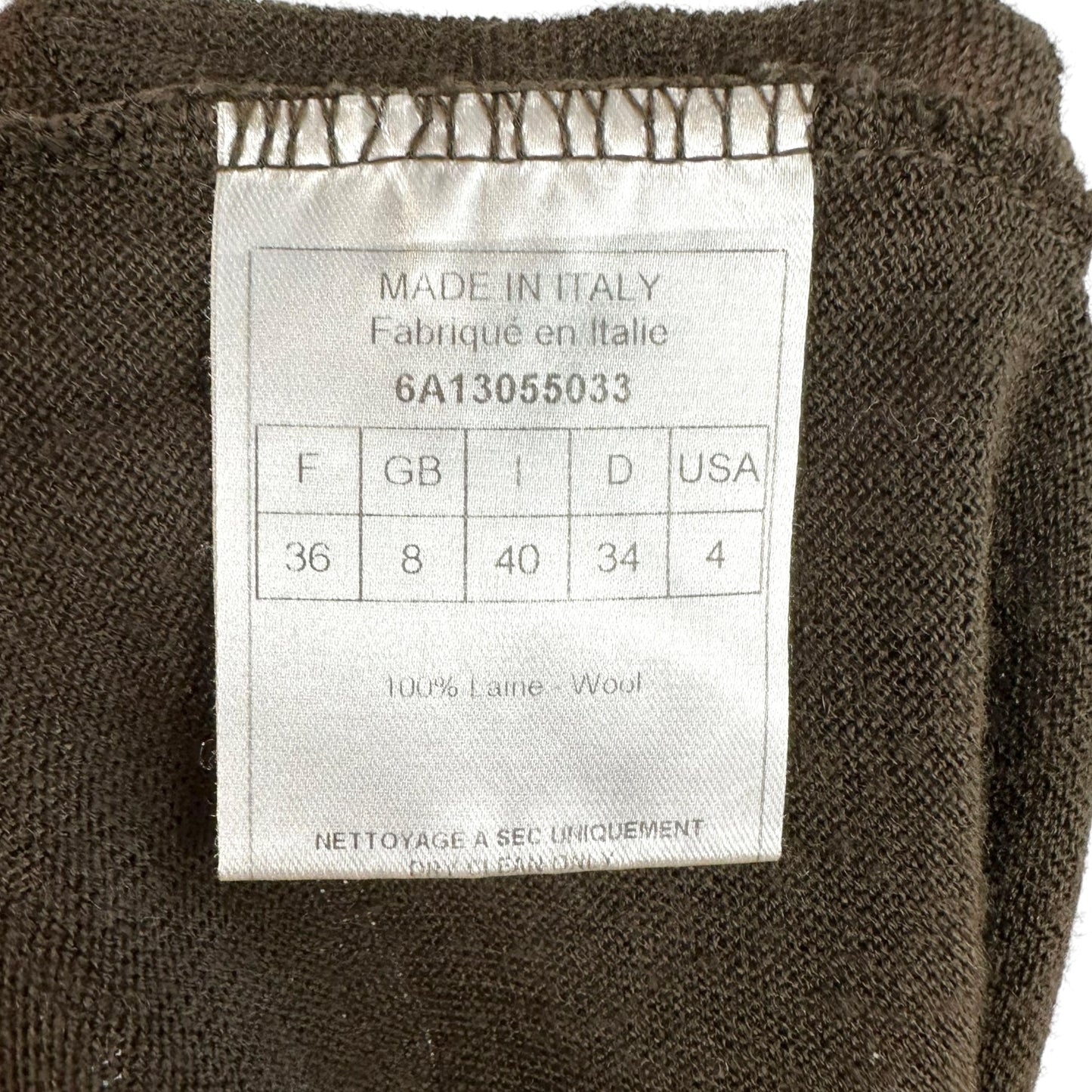 Christian Dior F/W 2006 Khaki Green Logo Embroidered Wool Knit Tank