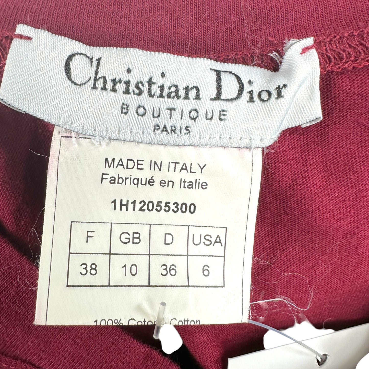 Christian Dior F/W 2001 Burgundy & Black J'Adore Dior Tank Top