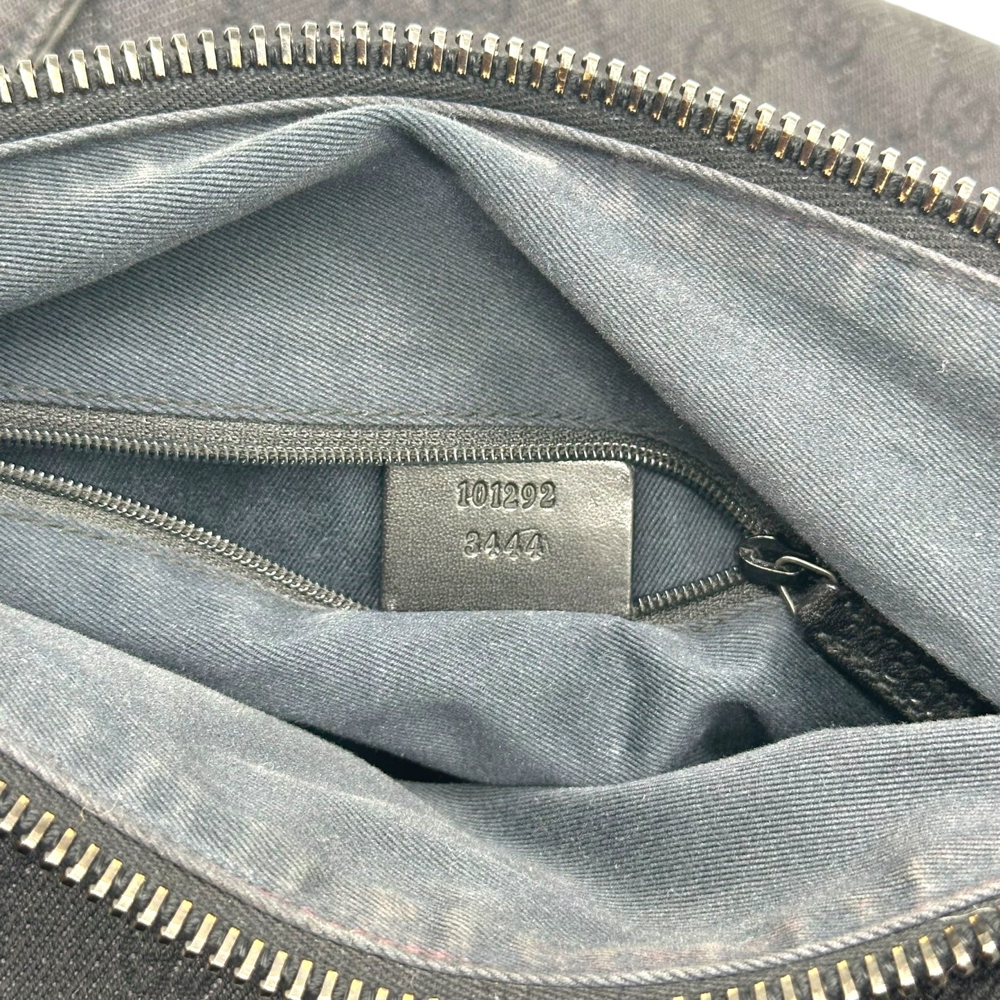 Gucci Gray Denim Monogram Large Hobo Bag - Outfit Repeater