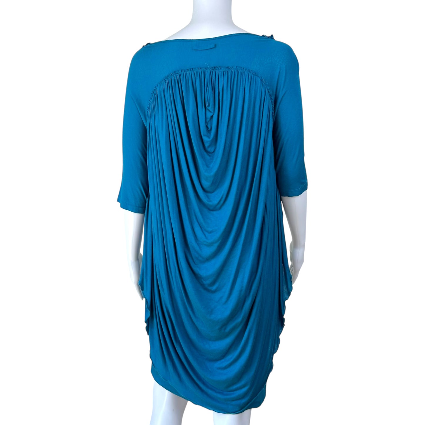 Jean Paul Gaultier Turquoise Blue Batwing Mini Dress