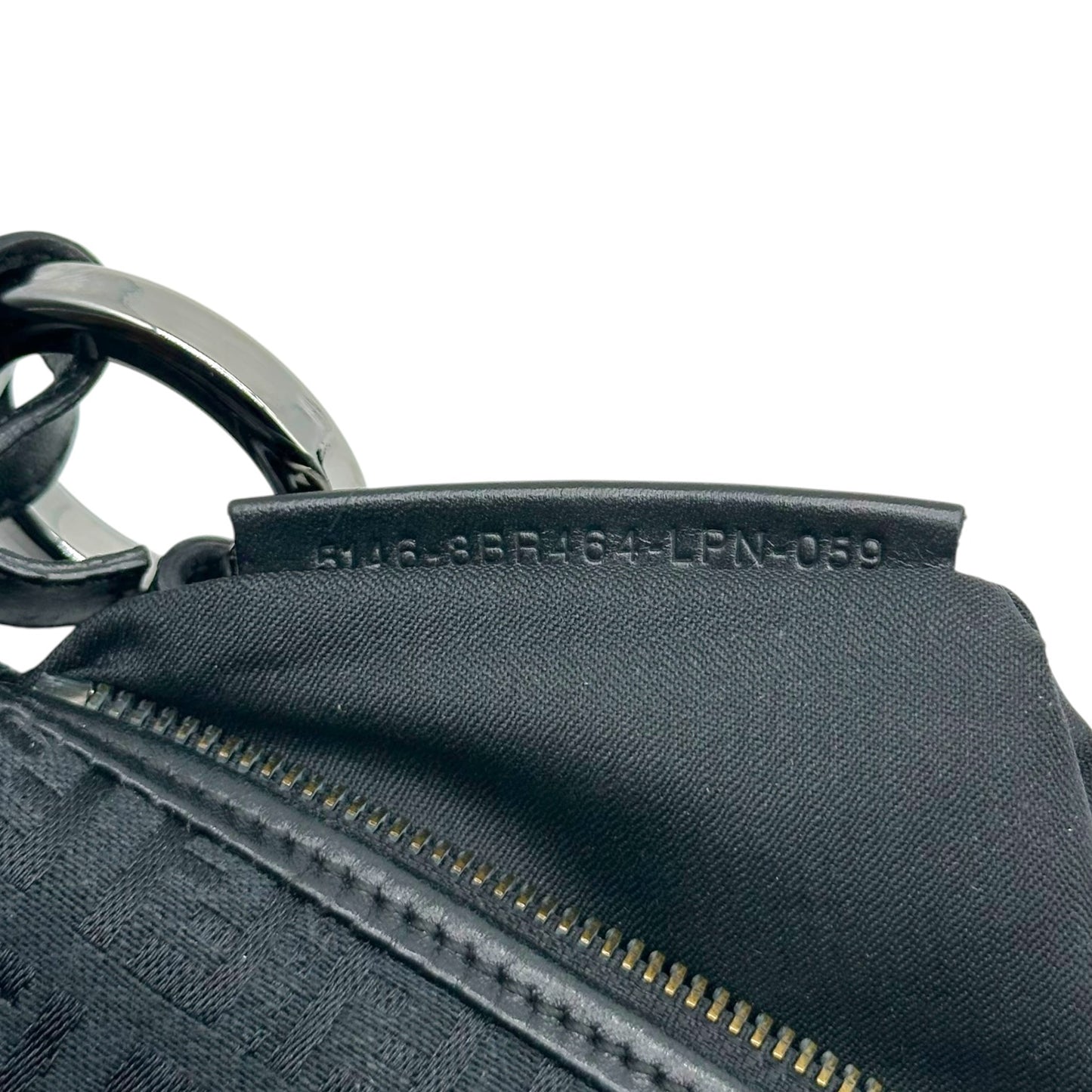Fendi Black Zucchino Monogram Shoulder Bag