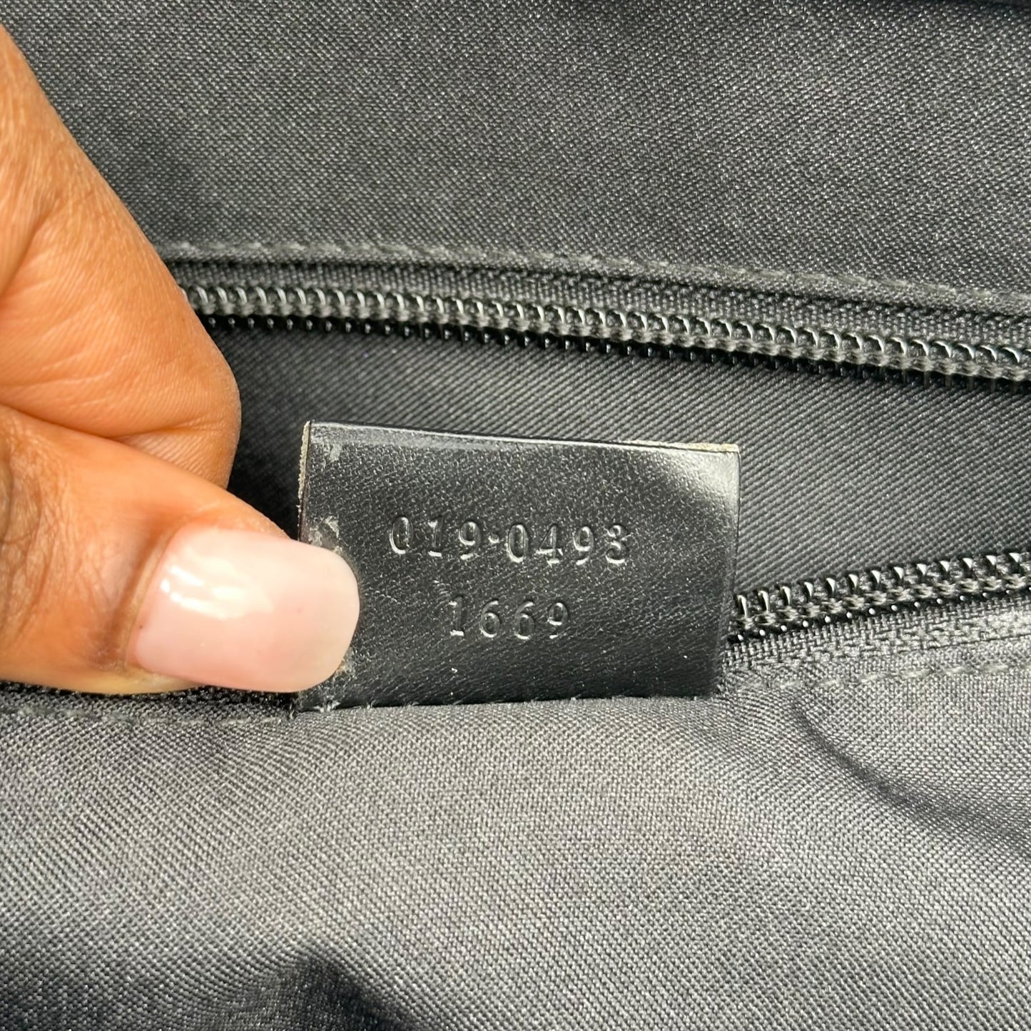 Gucci Black Monogram Canvas Cinched Side Tote Bag