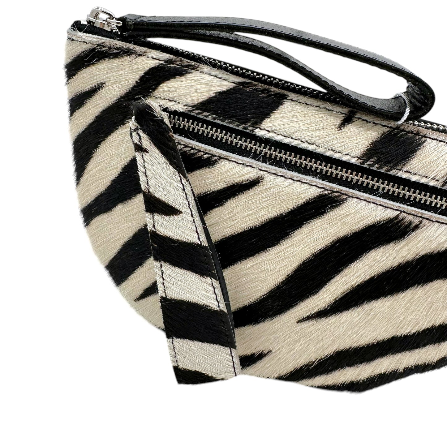 Junya Watanabe Zebra Print Ponyhair Clutch Bag