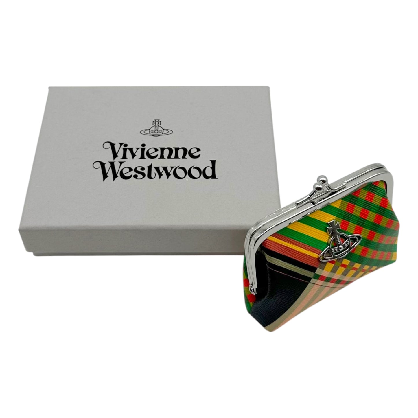 Vivienne Westwood Kisslock Coin Pouch Multicolor Plaid