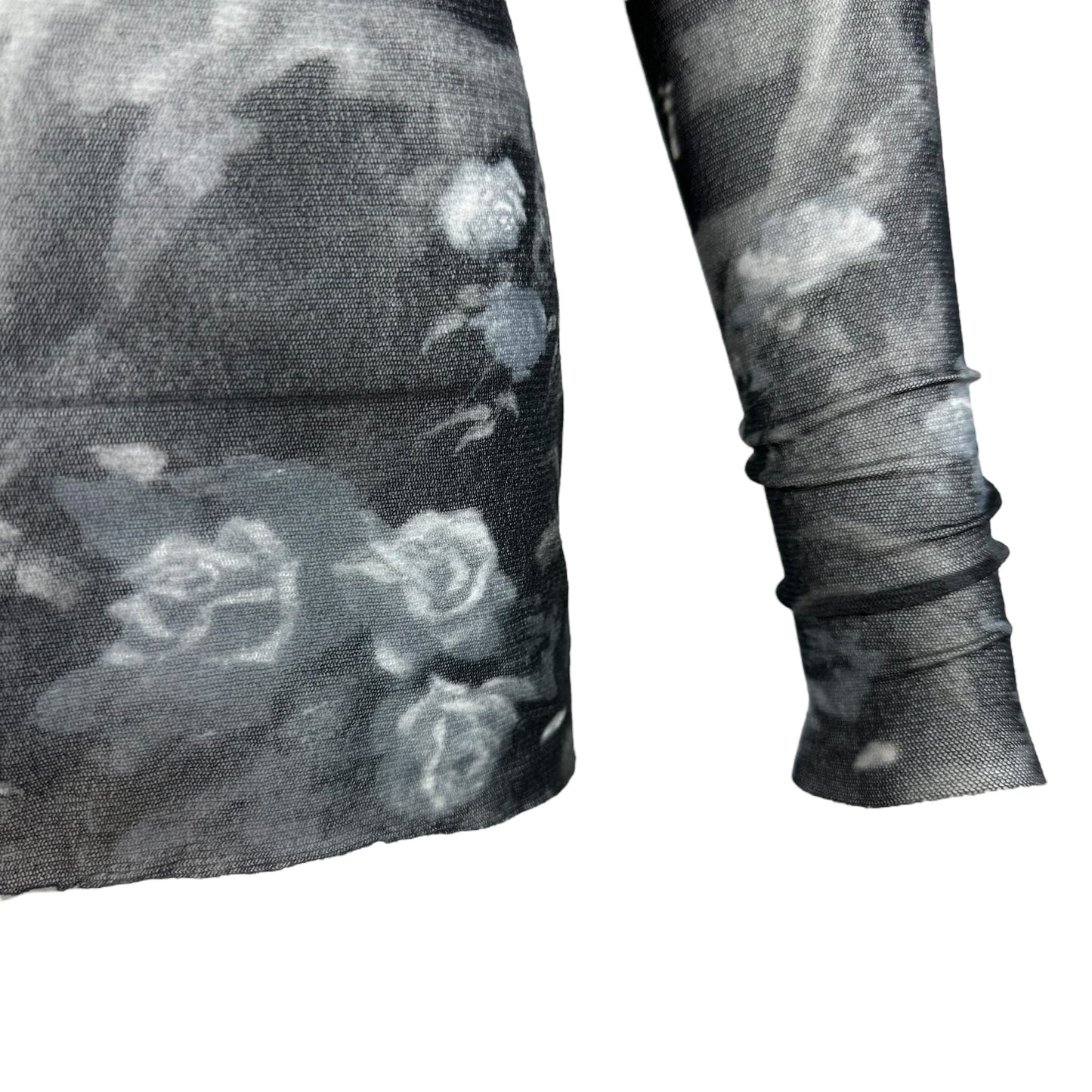 Jean Paul Gaultier Holy Figure Printed Mesh Long Sleeve Top - Outfit Repeater