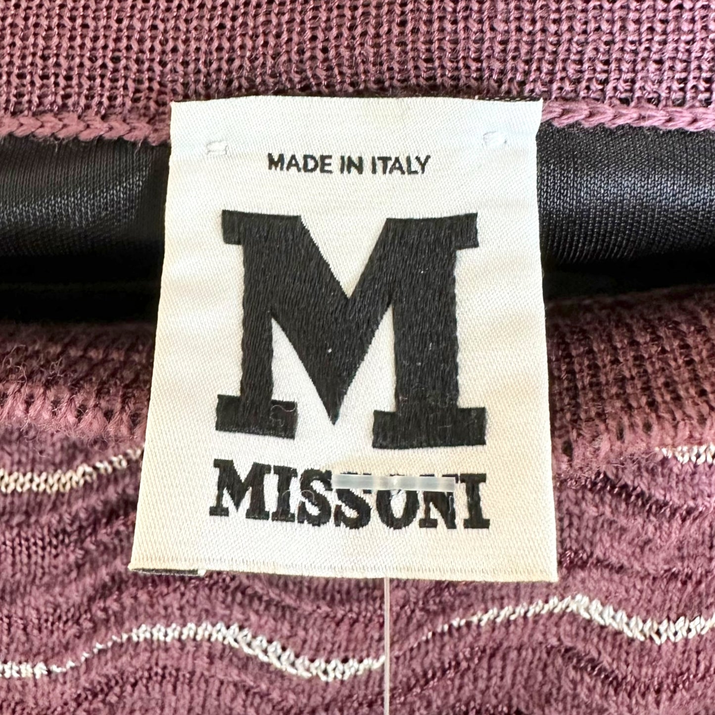 M Missoni Purple Multicolor Knit Midi Skirt