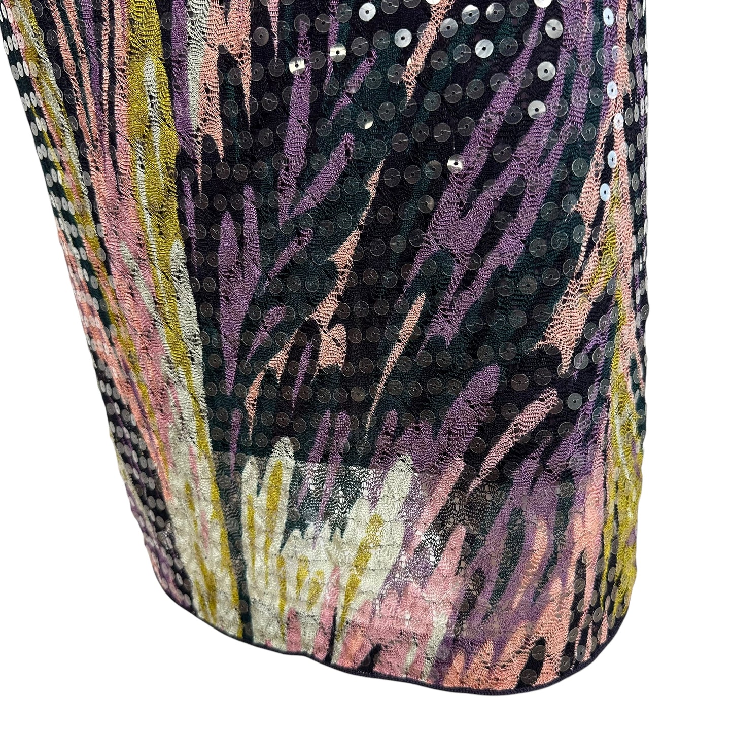 Missoni Purple Knit & Sequin Midi Skirt