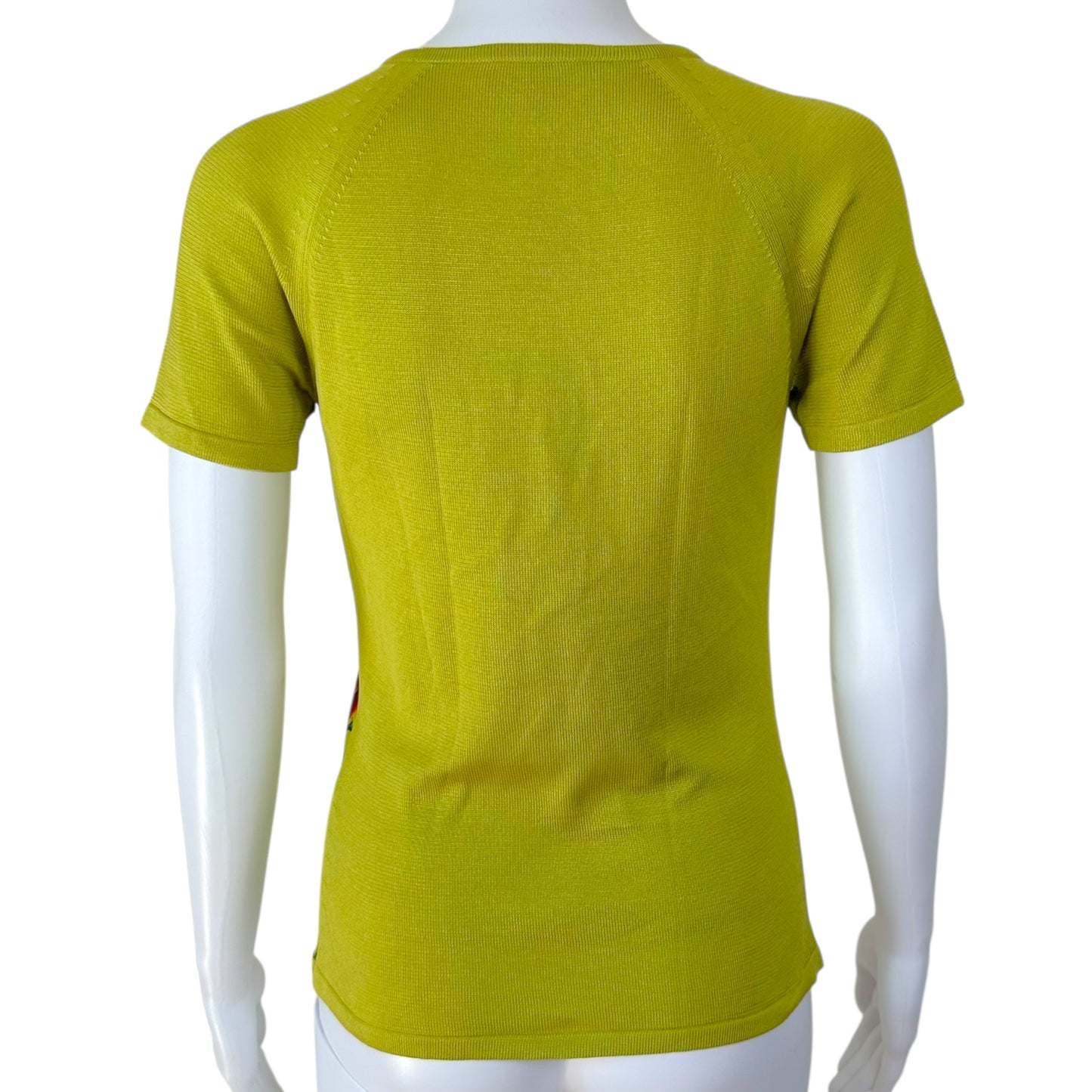Gucci by Tom Ford S/S 1996 Green Fruit Print Silk T-Shirt