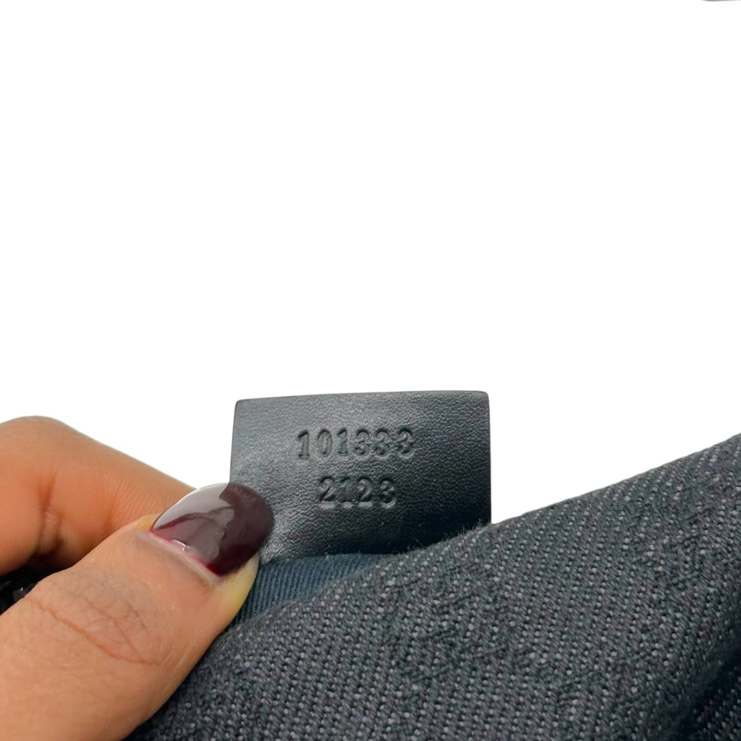 Gucci Gray Denim Monogram Mini Hobo Bag