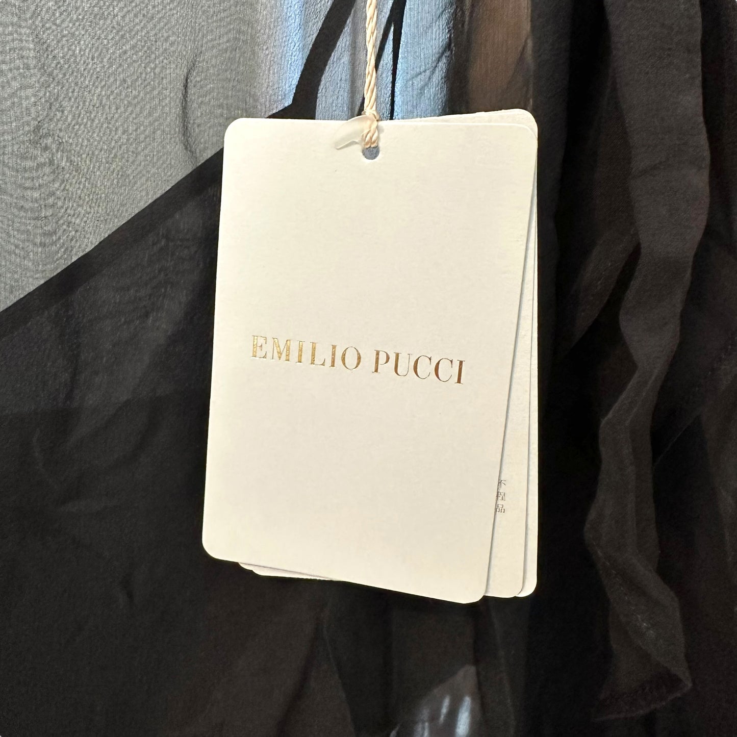 Emilio Pucci Black Silk Sheer Blouse