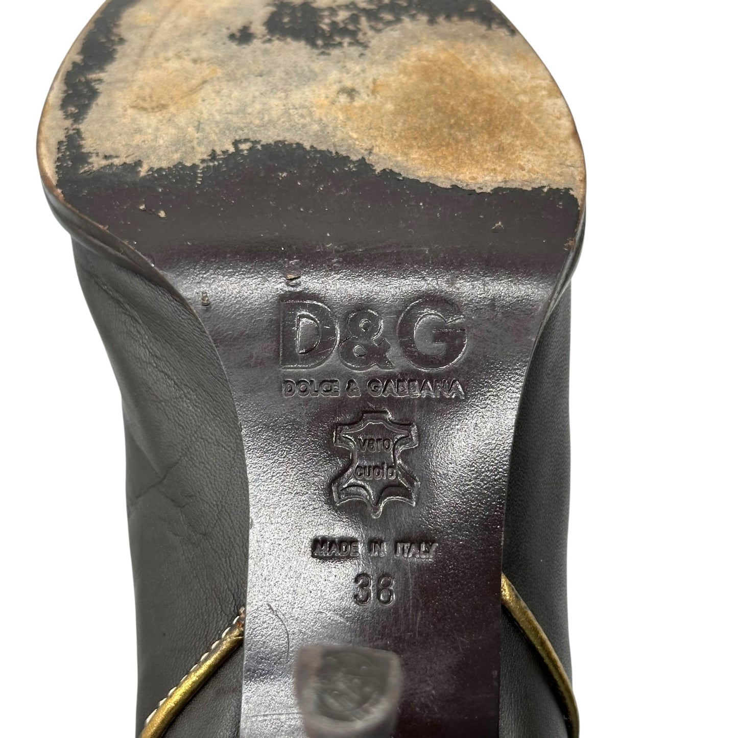 D&G Dolce & Gabbana Ponyhair Cow Print Heeled Cowboy Boots