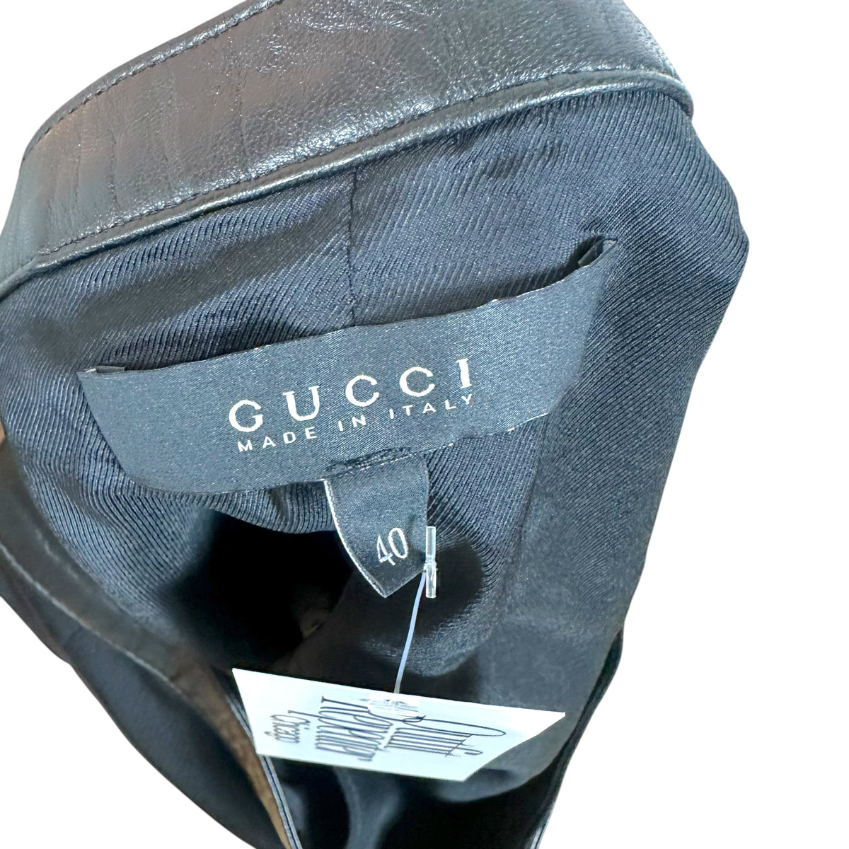 Gucci F/W 2008 Leather Trim Double Buckle Midi Skirt