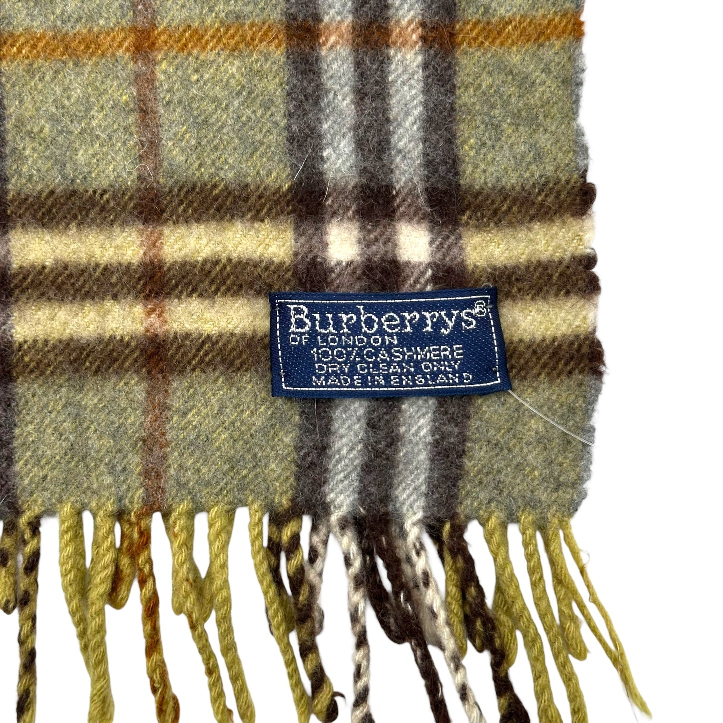 Burberry Blue Green Plaid Cashmere Scarf - Outfit Repeater