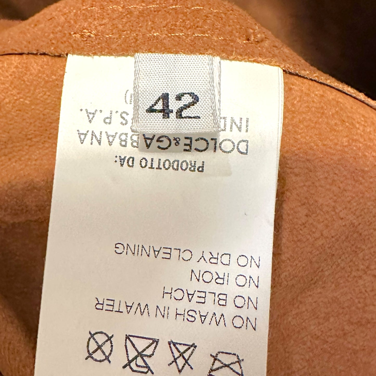 Dolce & Gabbana Brown Suede 1/4 Button Up Top