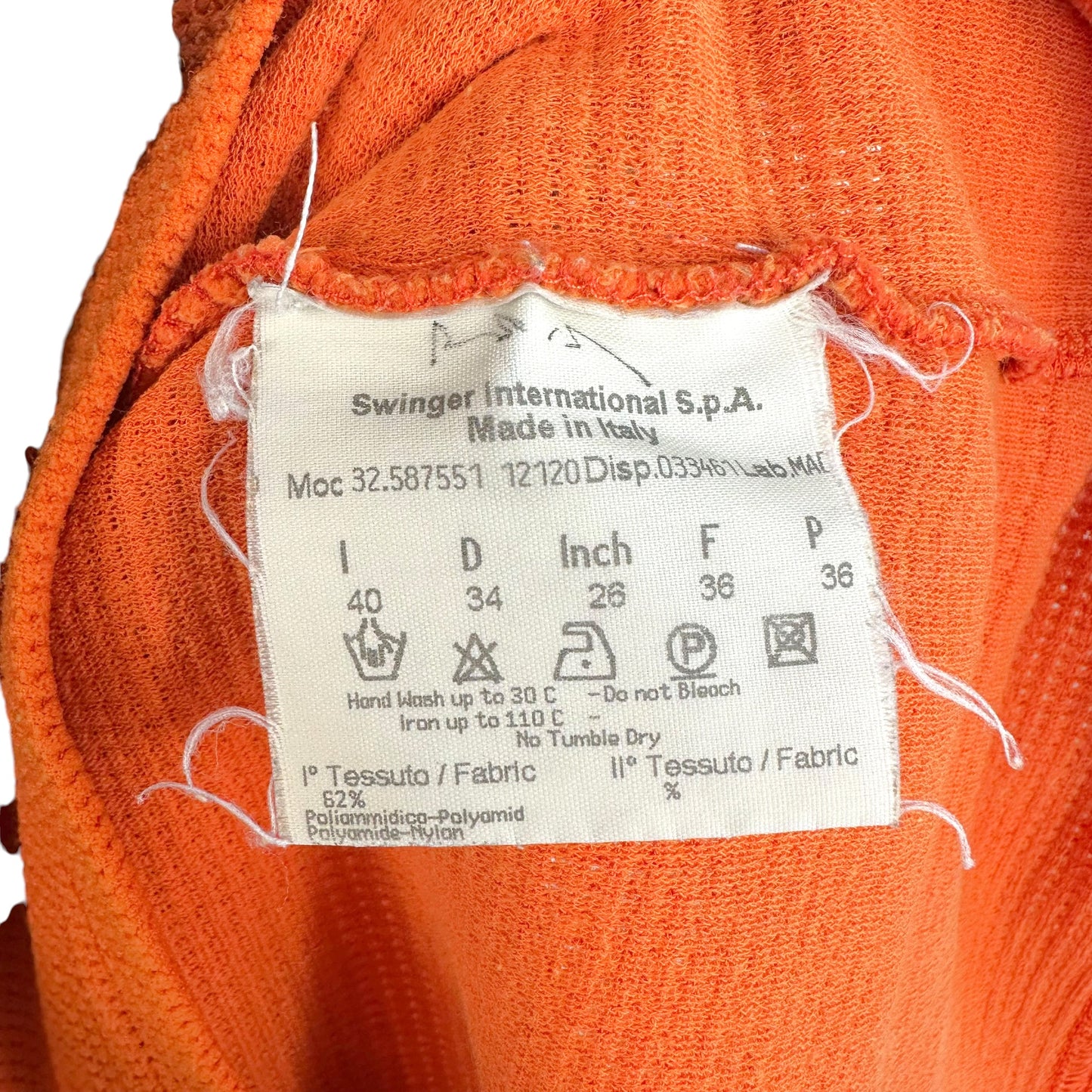 Fendi Orange Waffle Knit Mini Dress 1990s Vintage