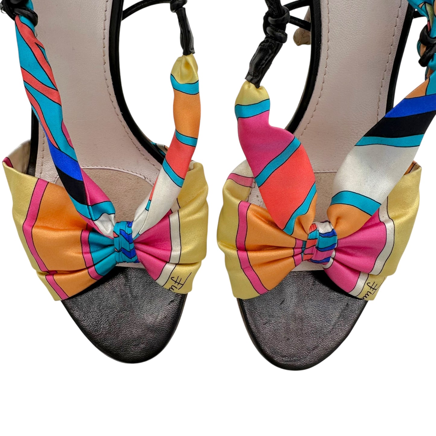 Emilio Pucci Printed Silk Heels