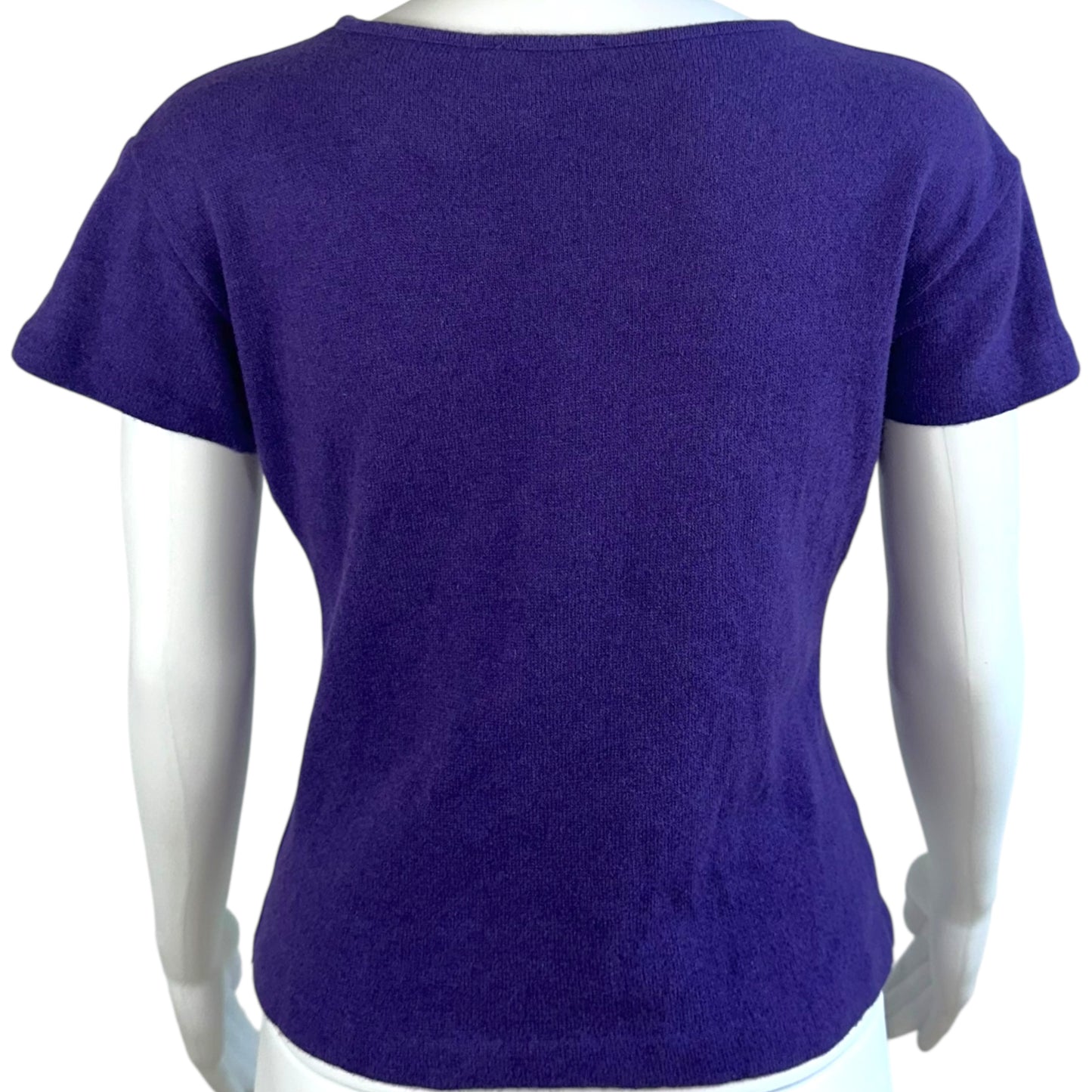 Fendi Purple Wool Graphic T-Shirt