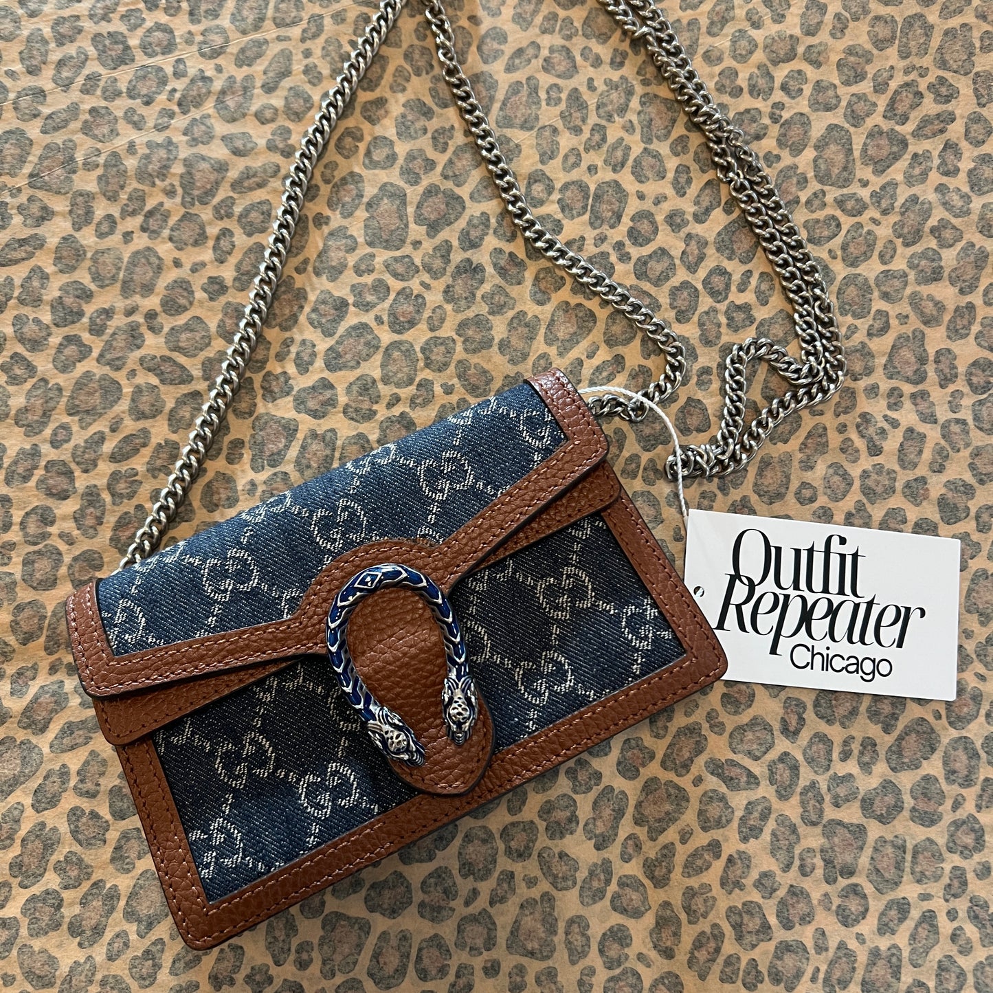 Gucci Denim Monogram Mini Dionysus Bag - Outfit Repeater