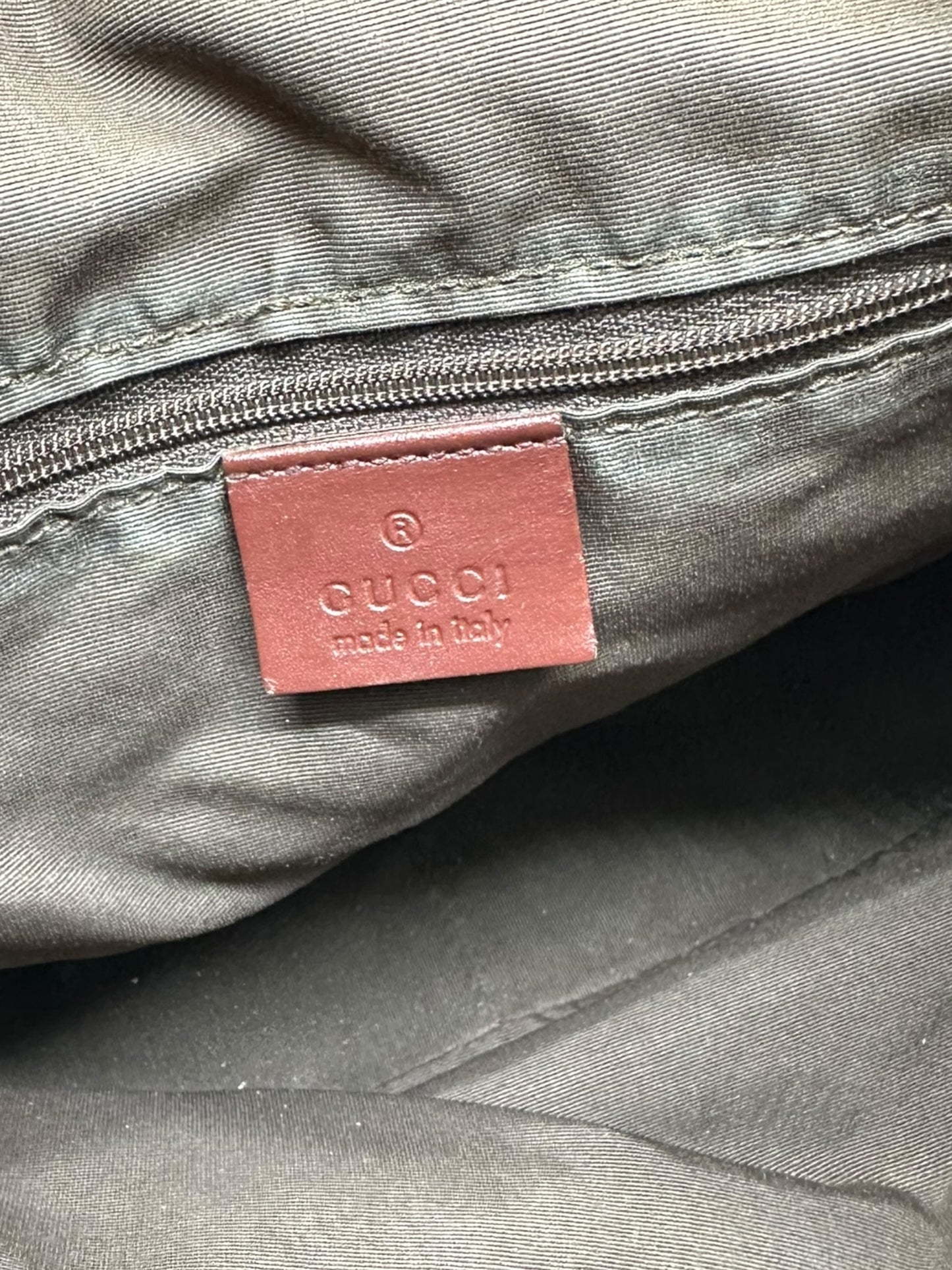 Gucci Brown Monogram Bamboo Strap 2-Way Hobo Bag - Outfit Repeater