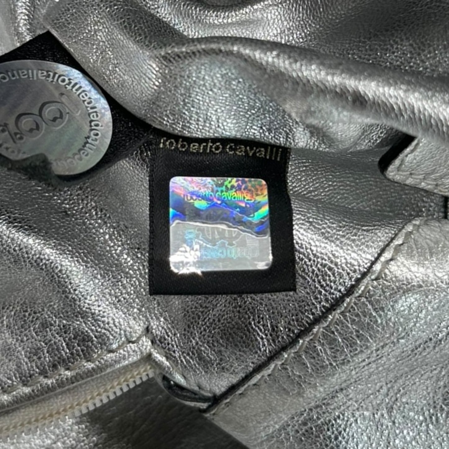 Roberto Cavalli Silver Snakeskin Hobo Shoulder Bag - Outfit Repeater