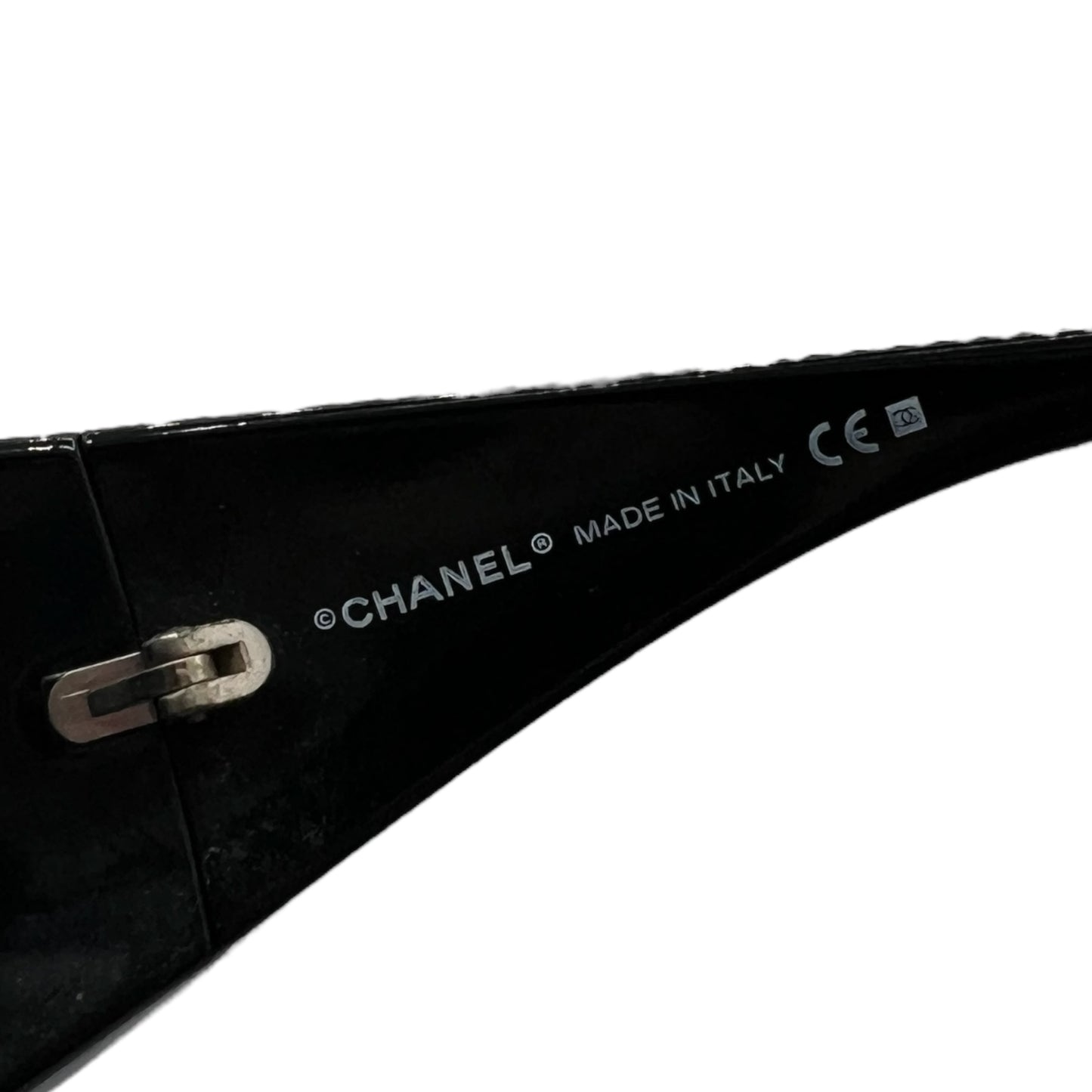 Chanel Black Crystal Wrap Shield Sunglasses - Outfit Repeater