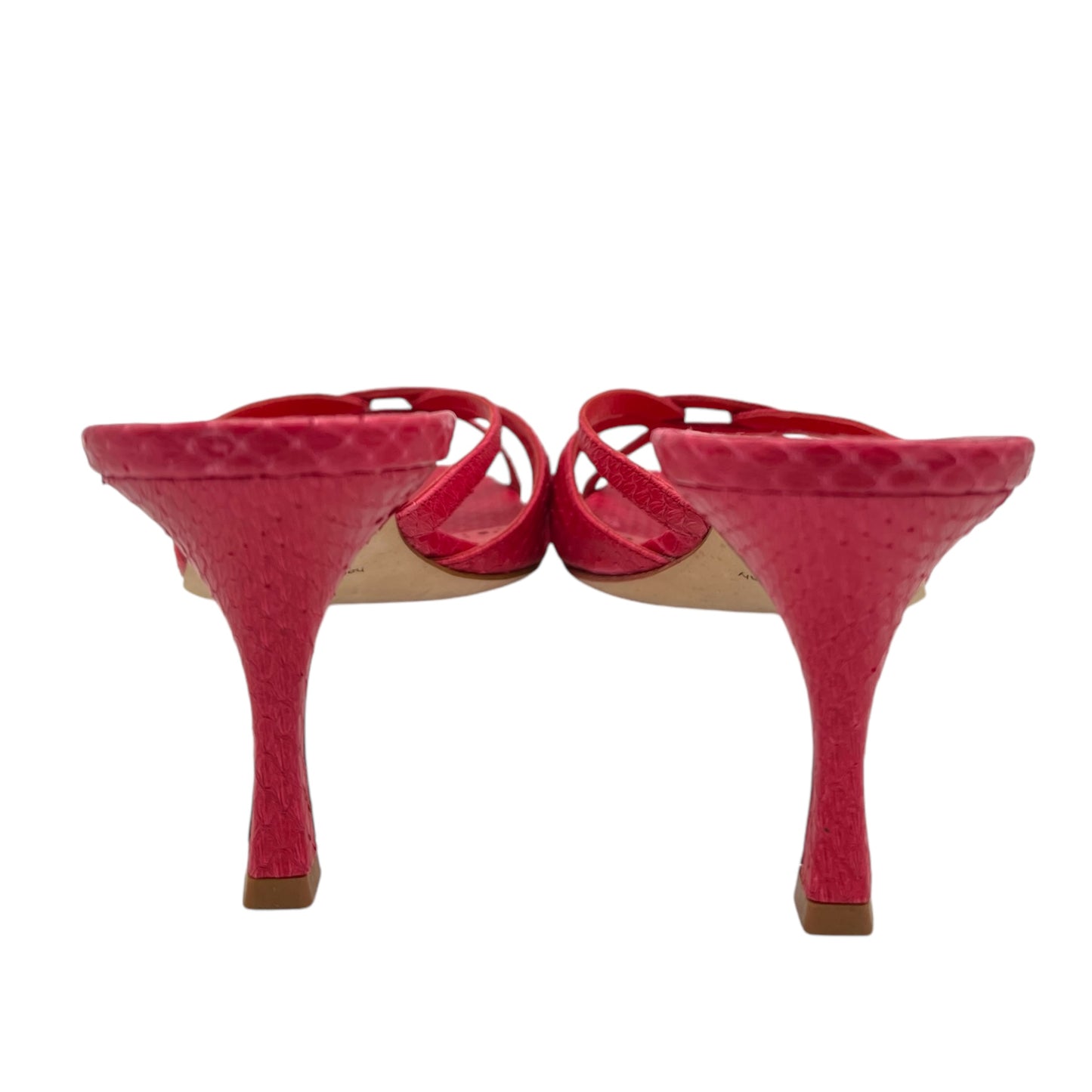 Manolo Blahnik Red Python Sandal Heels - Outfit Repeater