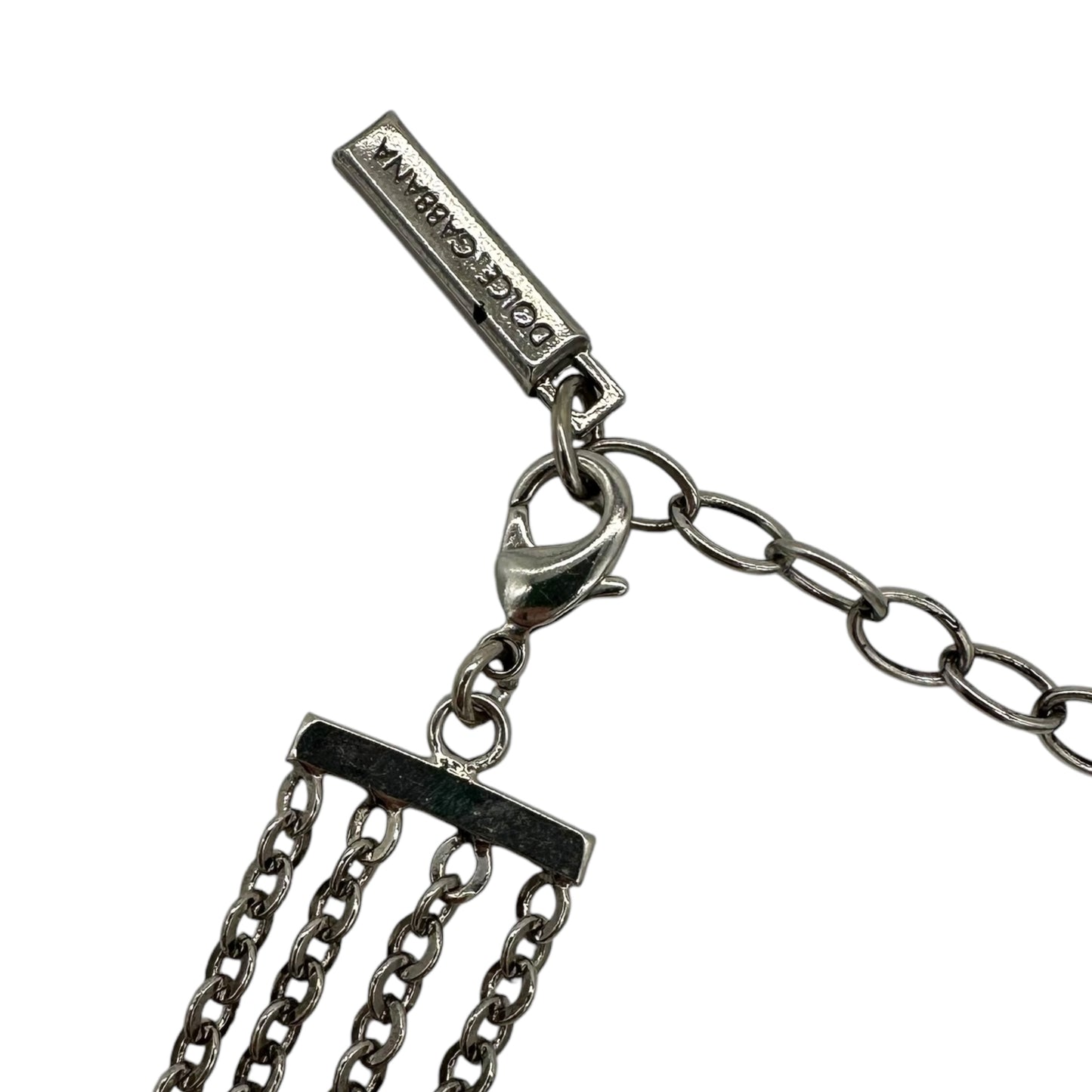 Dolce & Gabbana Green Rhinestone Multi-Chain Cross Choker - Outfit Repeater