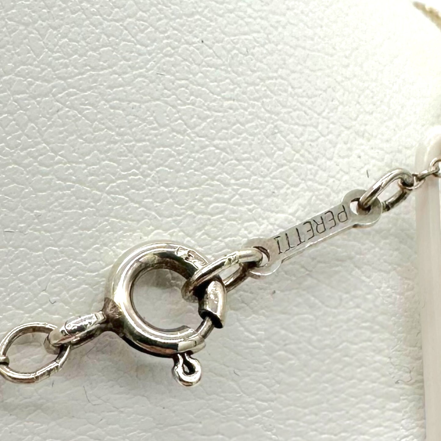 Tiffany Elsa Peretti Bean Sterling Silver Pendant Necklace - Outfit Repeater