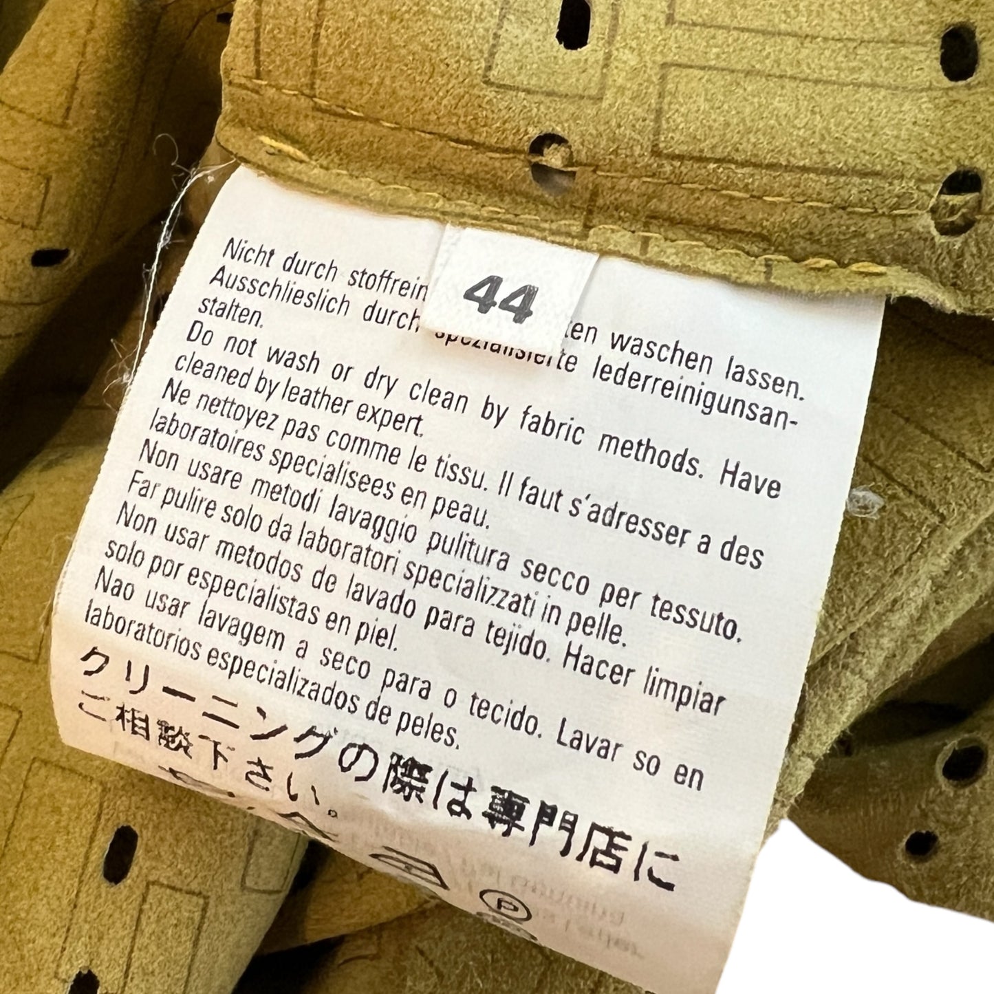 Fendi Pelle Moss Green Suede Laser Cutout Jacket - Outfit Repeater