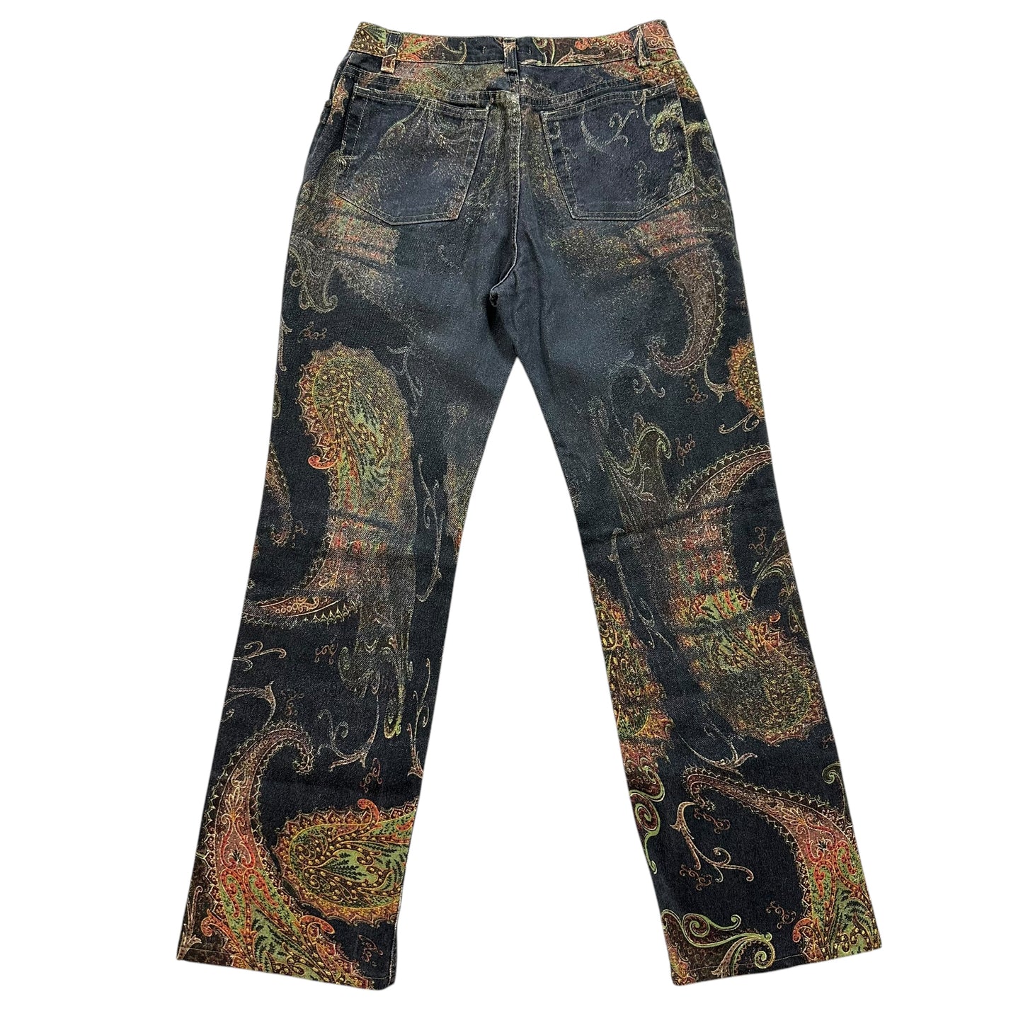 Roberto Cavalli Black Multicolor Paisley Printed Jeans - Outfit Repeater